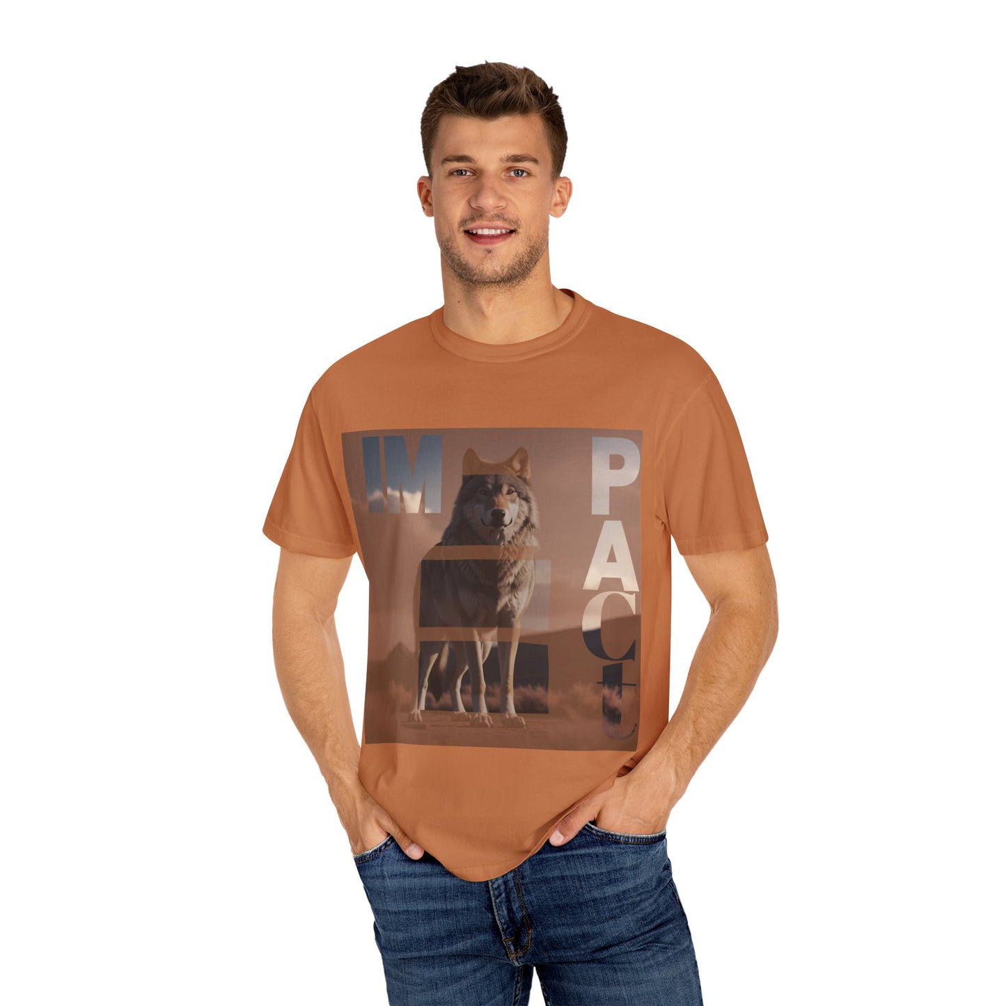 Im pact Wolf Unisex Garment-Dyed T-shirt - Nature Inspired Graphic Tee
