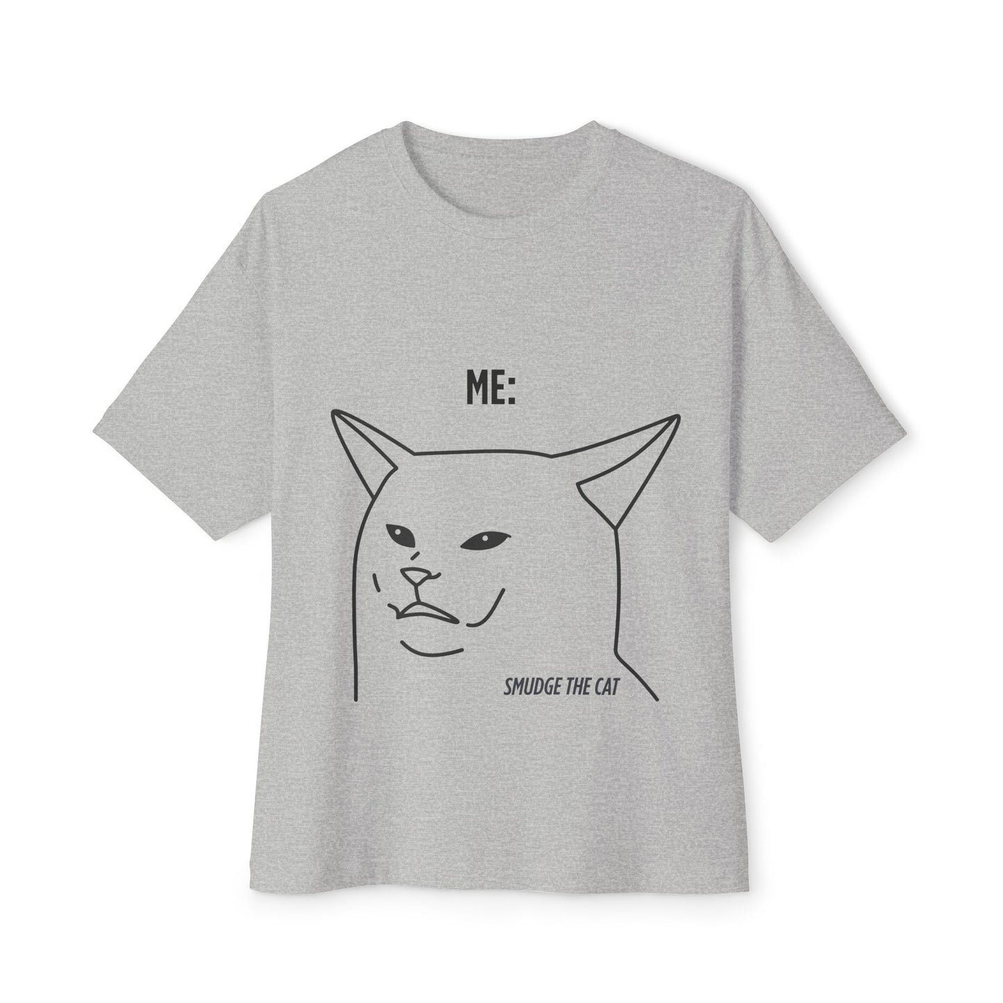 Boxy Tee - Funny Meme Cat Smudge Design