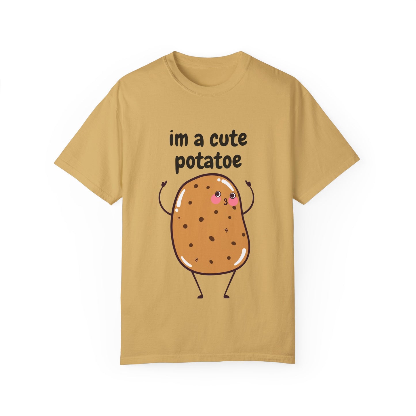 Cute Potato Unisex Garment-Dyed T-Shirt - Fun and Whimsical Design