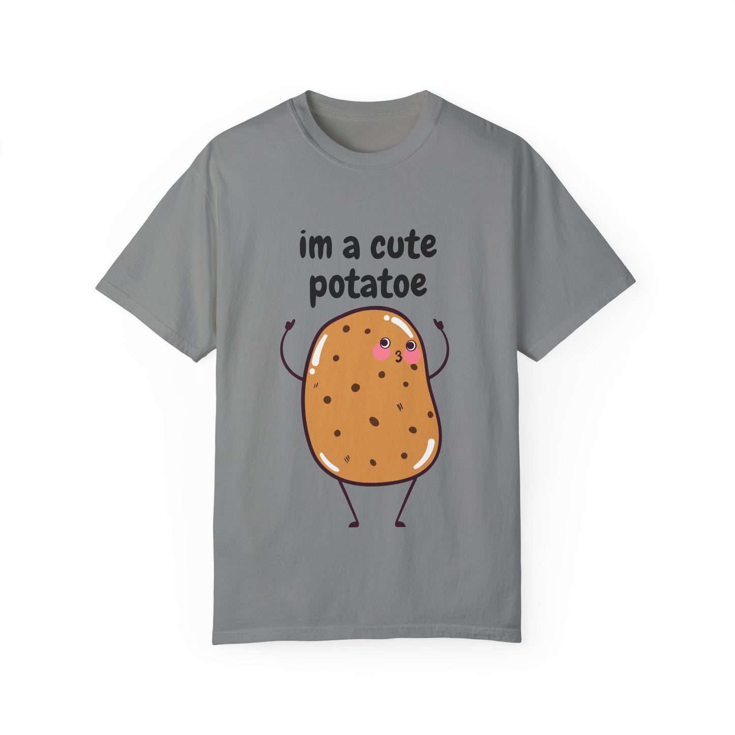 Cute Potato Unisex Garment-Dyed T-Shirt - Fun and Whimsical Design