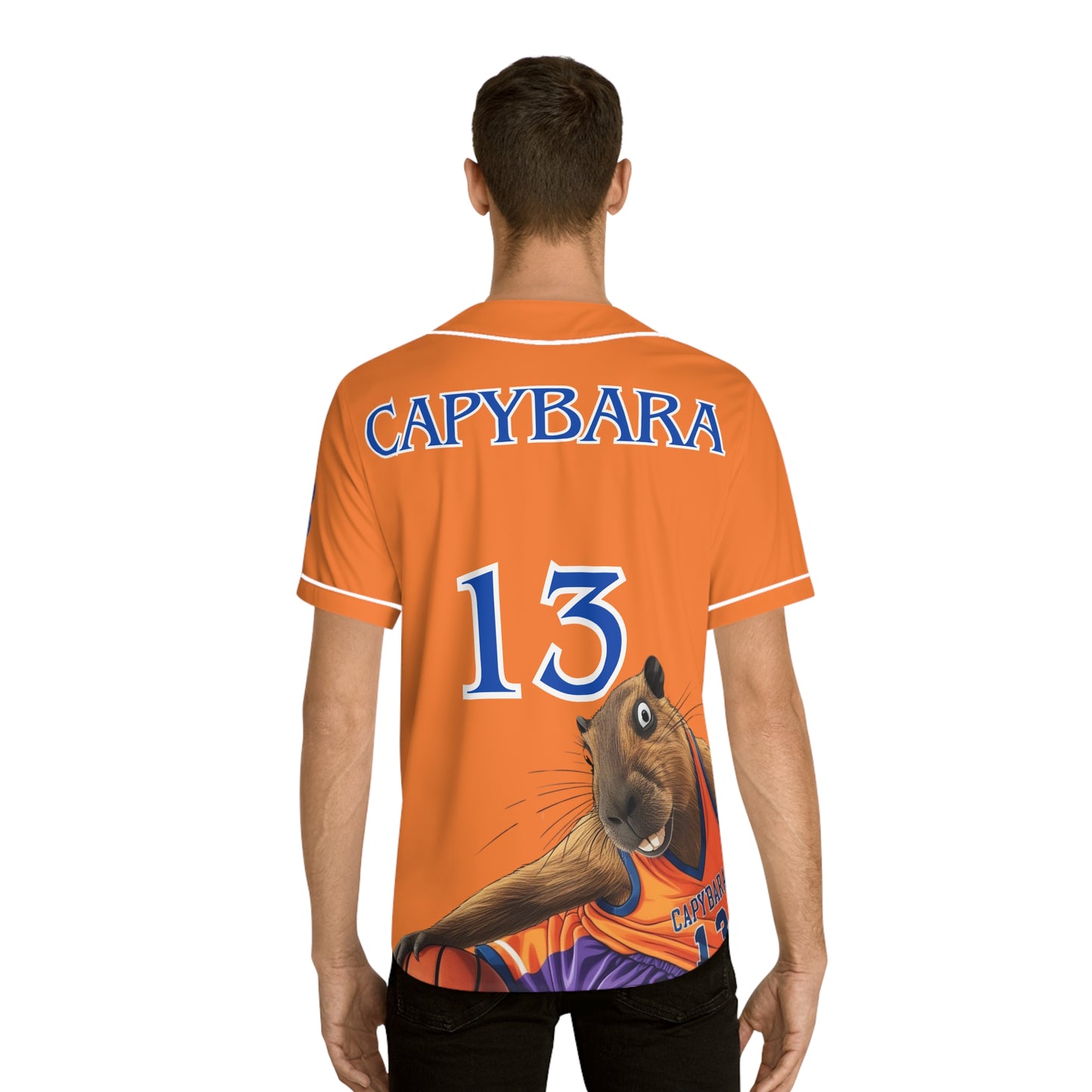 Baseball Jersey - Funny Basketball Capybara Design