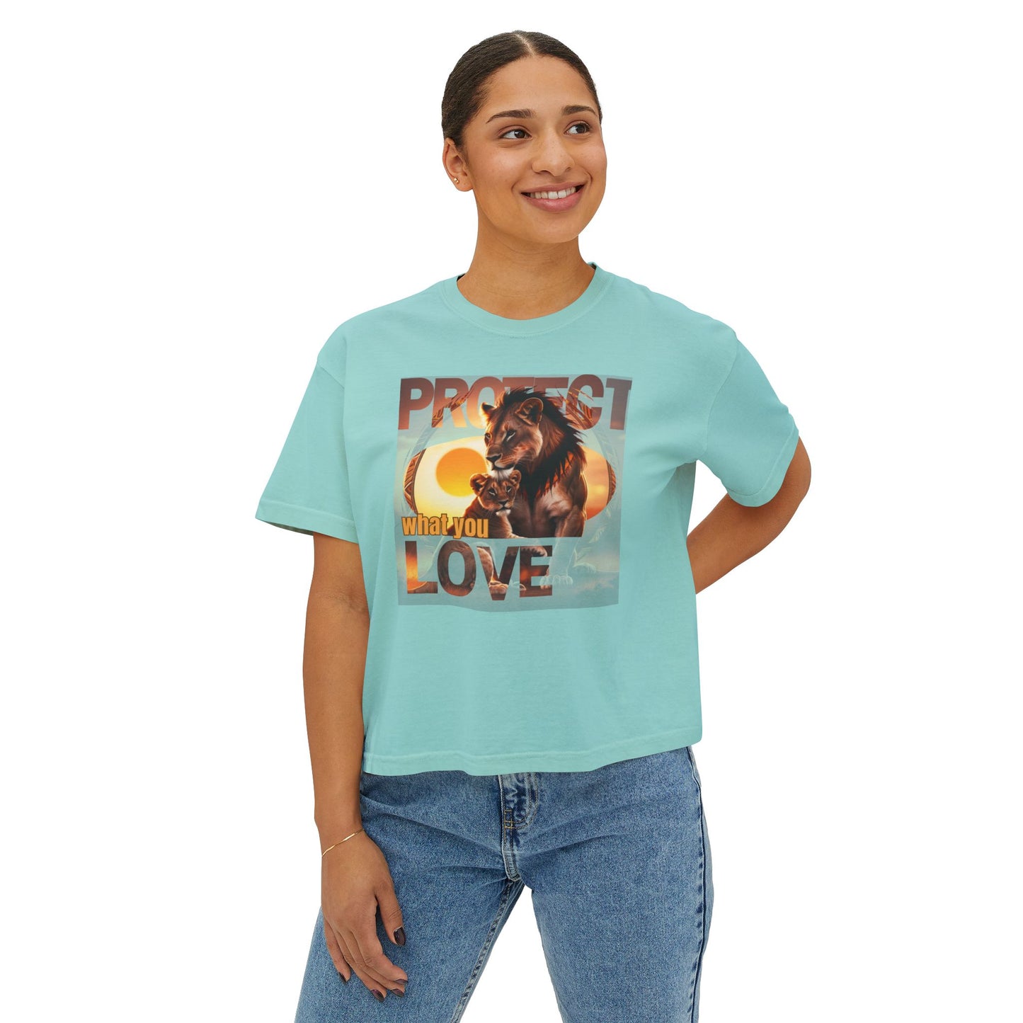 Women's Boxy Tee - Protect What You Love Graphic Tee