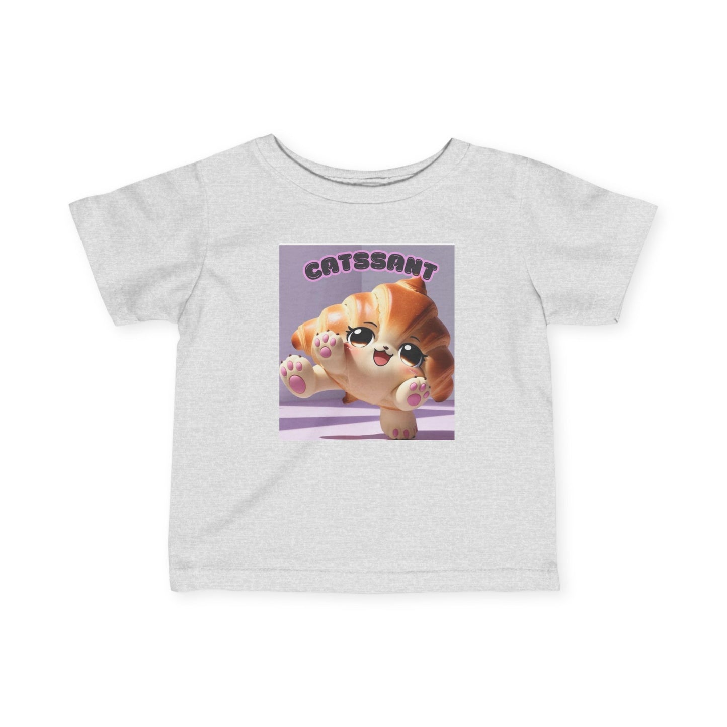 Cute croissant that looks like a Cat-Themed Infant Tee – Perfect for Animal Lovers