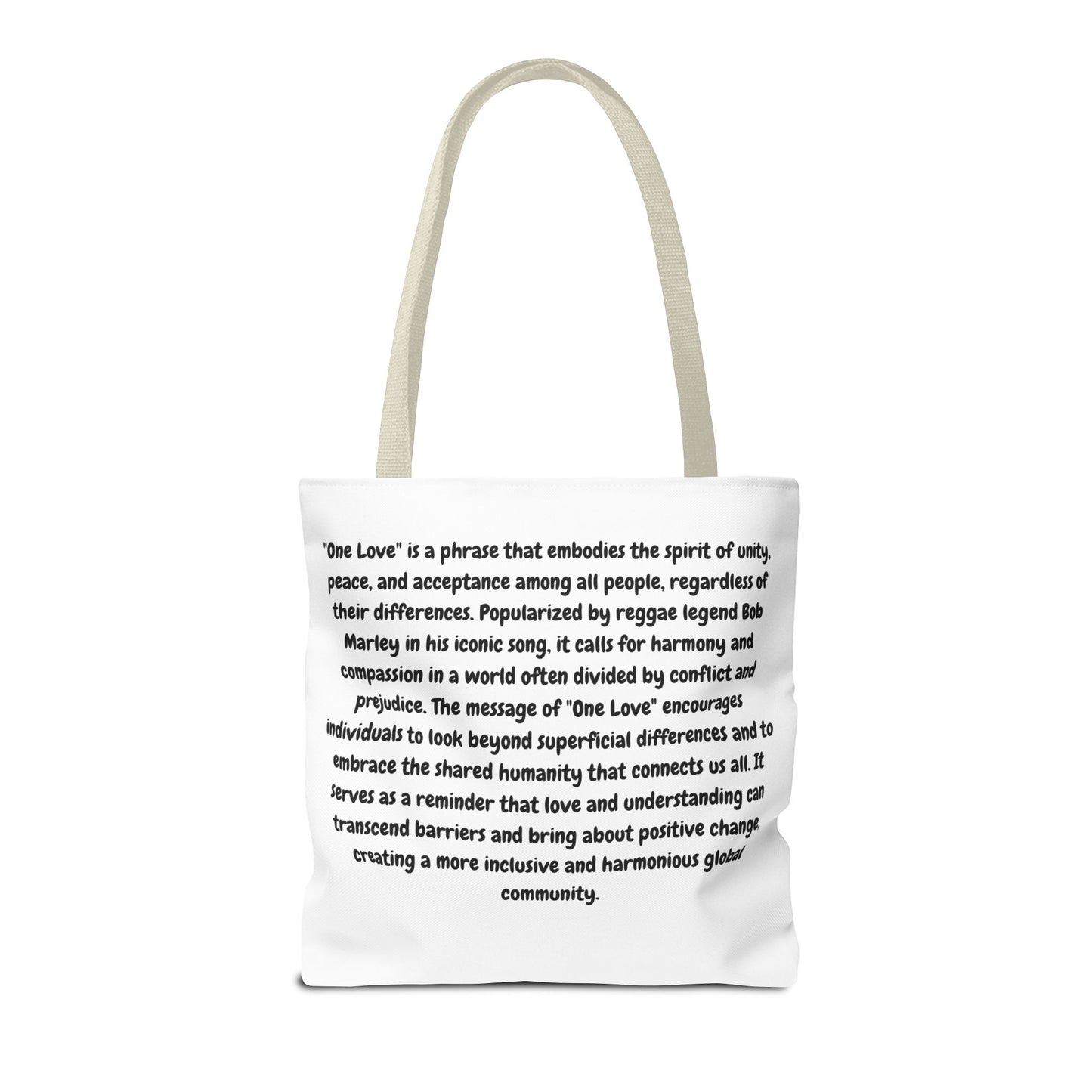 One Love Tote Bag - Celebrate Unity and Positivity