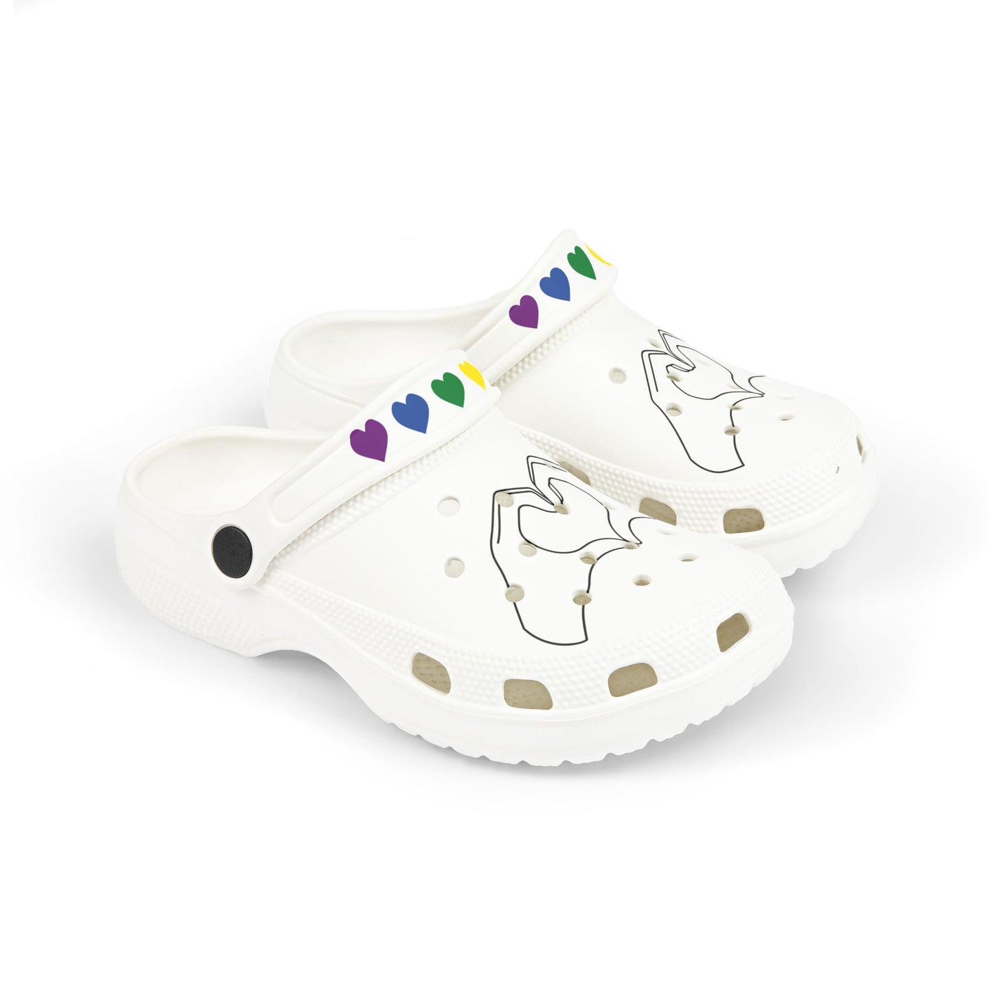 Kid's Clogs Love Heart Hands Design