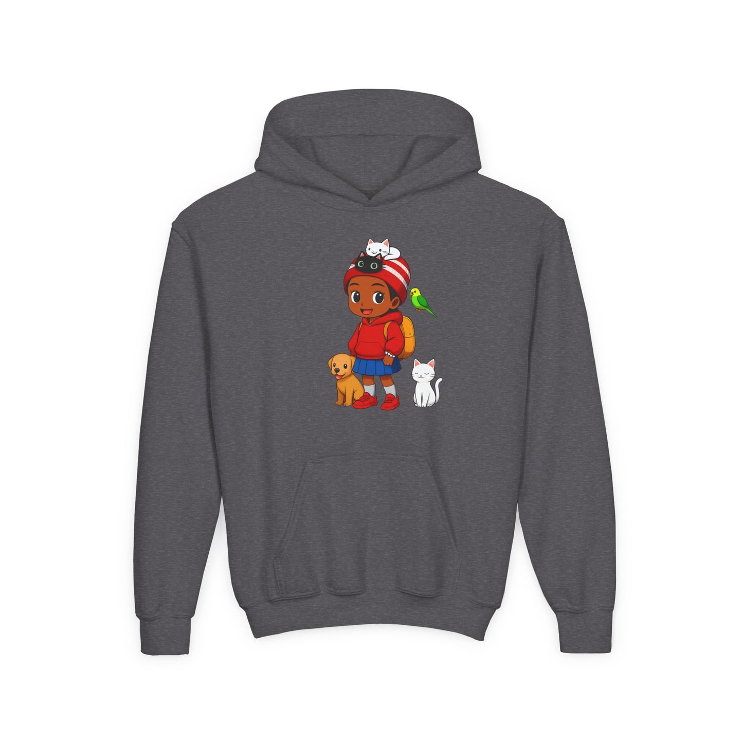 Girl's Hooded Sweatshirt - Youth Heavy Blend