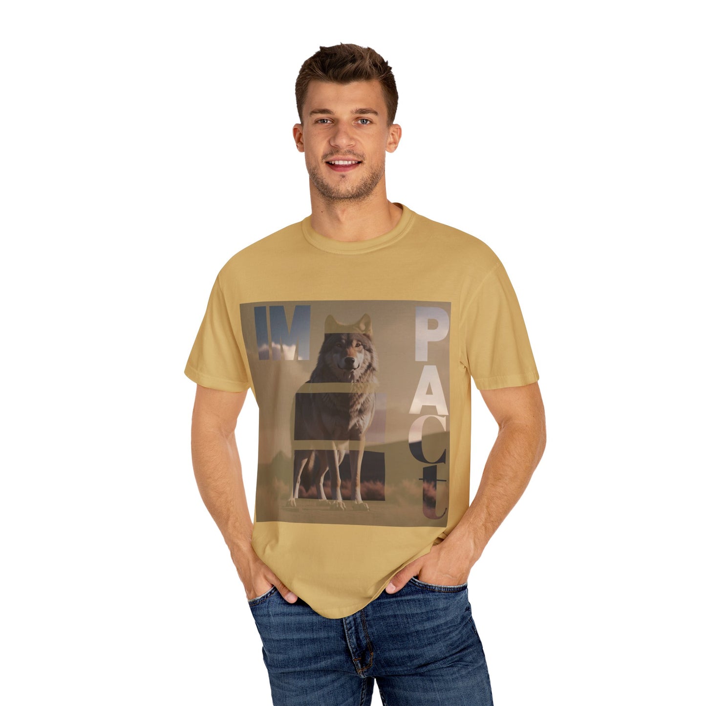 Im pact Wolf Unisex Garment-Dyed T-shirt - Nature Inspired Graphic Tee