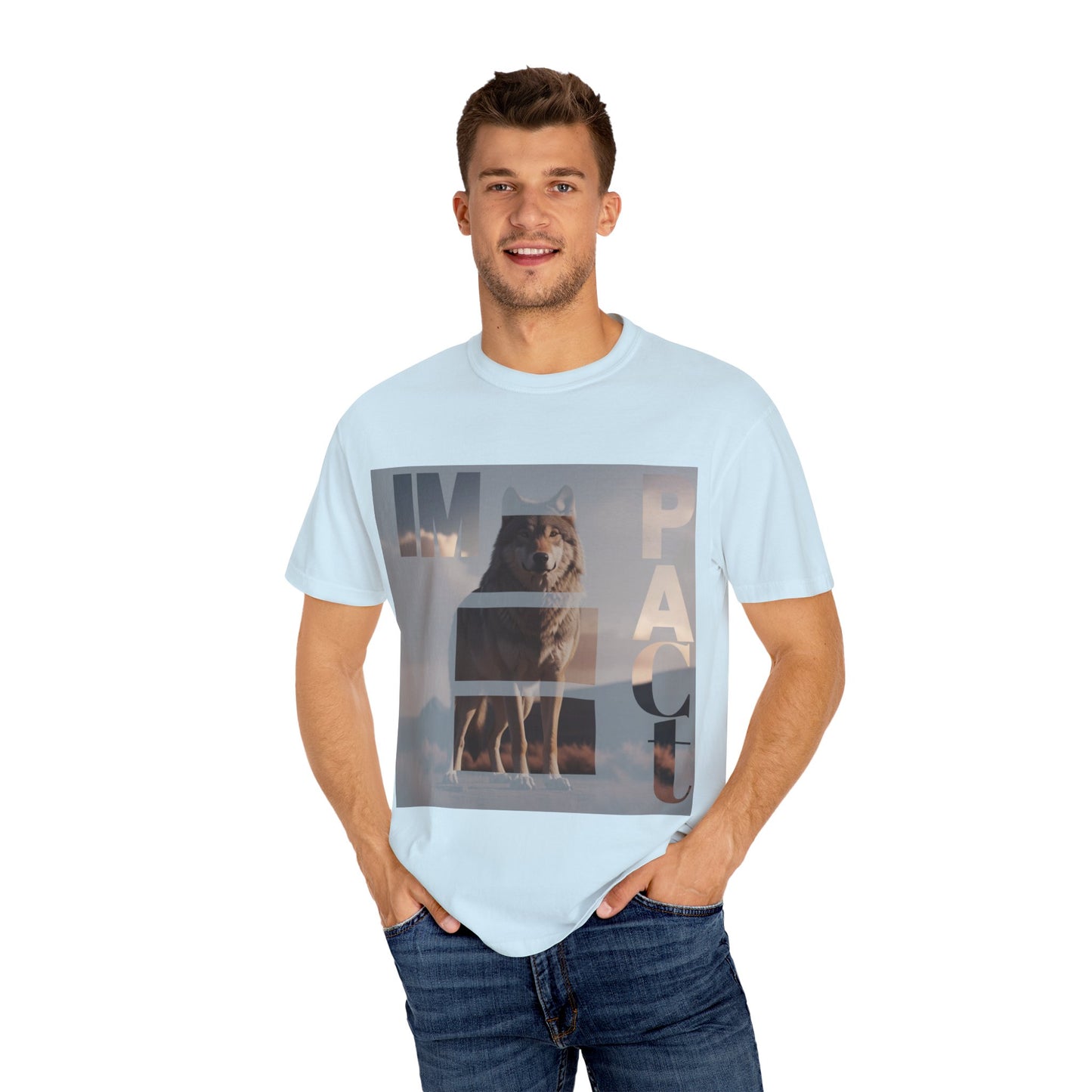 Im pact Wolf Unisex Garment-Dyed T-shirt - Nature Inspired Graphic Tee