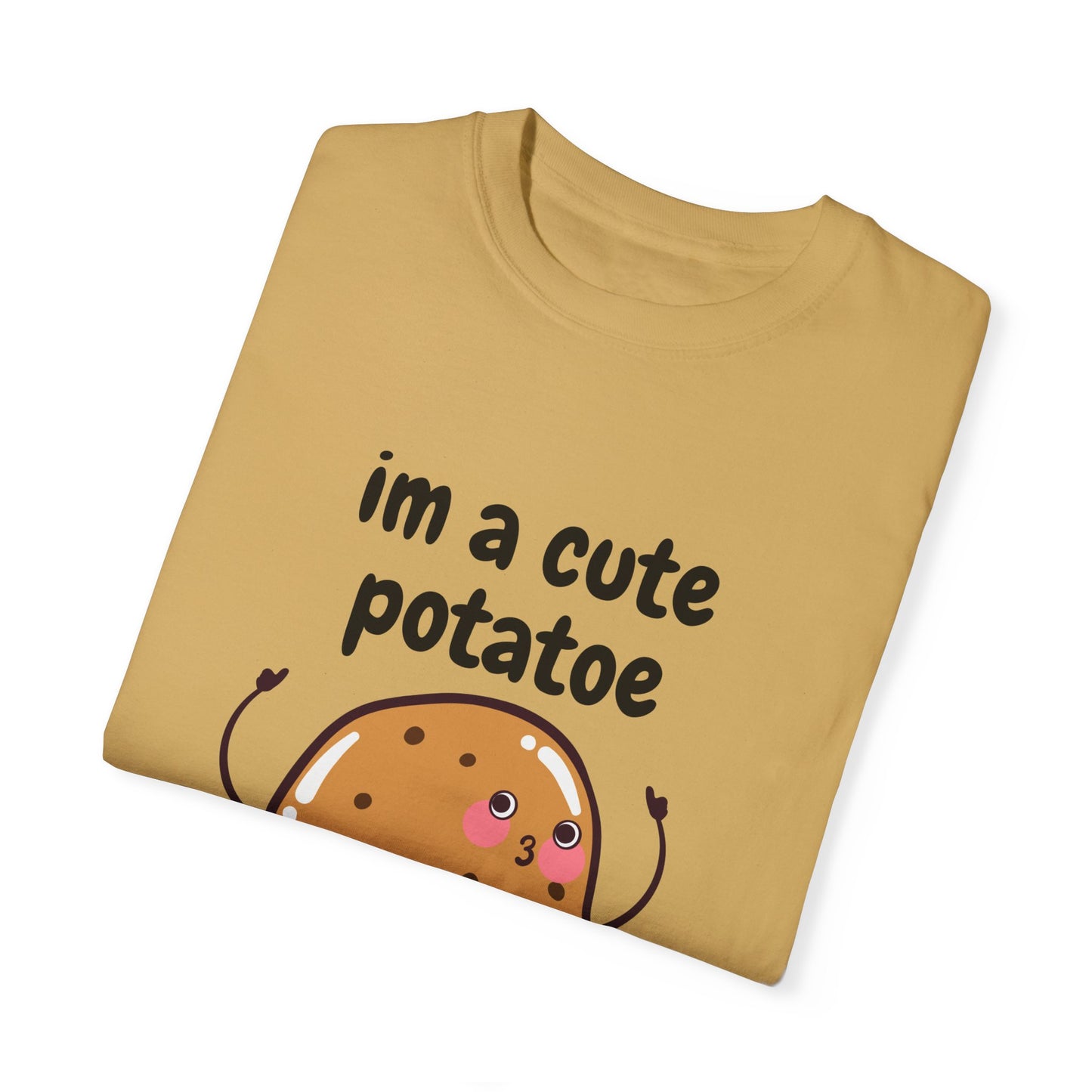 Cute Potato Unisex Garment-Dyed T-Shirt - Fun and Whimsical Design