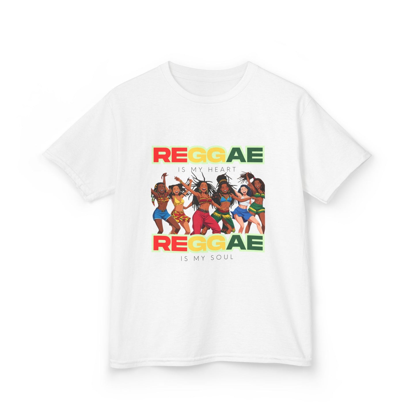 Kids T-Shirt - Reggae Is My Soul Reggae Is My Heart
