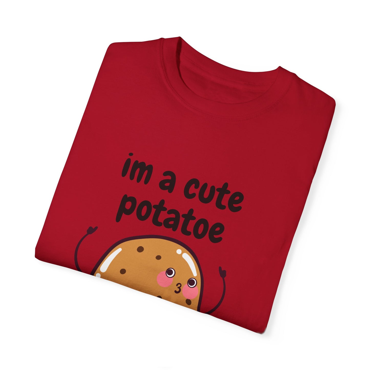 Cute Potato Unisex Garment-Dyed T-Shirt - Fun and Whimsical Design