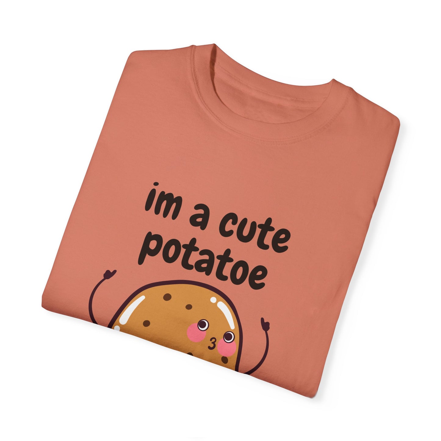 Cute Potato Unisex Garment-Dyed T-Shirt - Fun and Whimsical Design