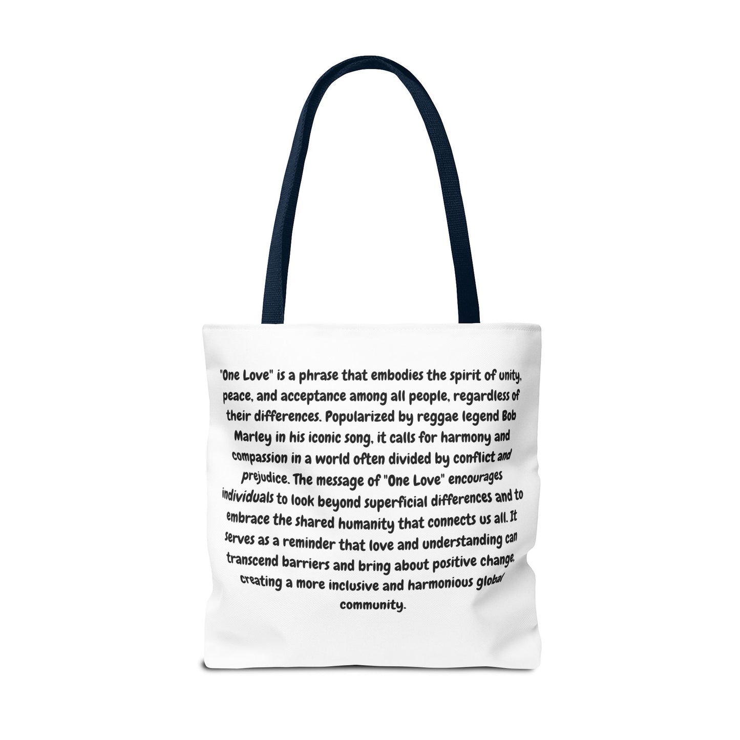 One Love Tote Bag - Celebrate Unity and Positivity