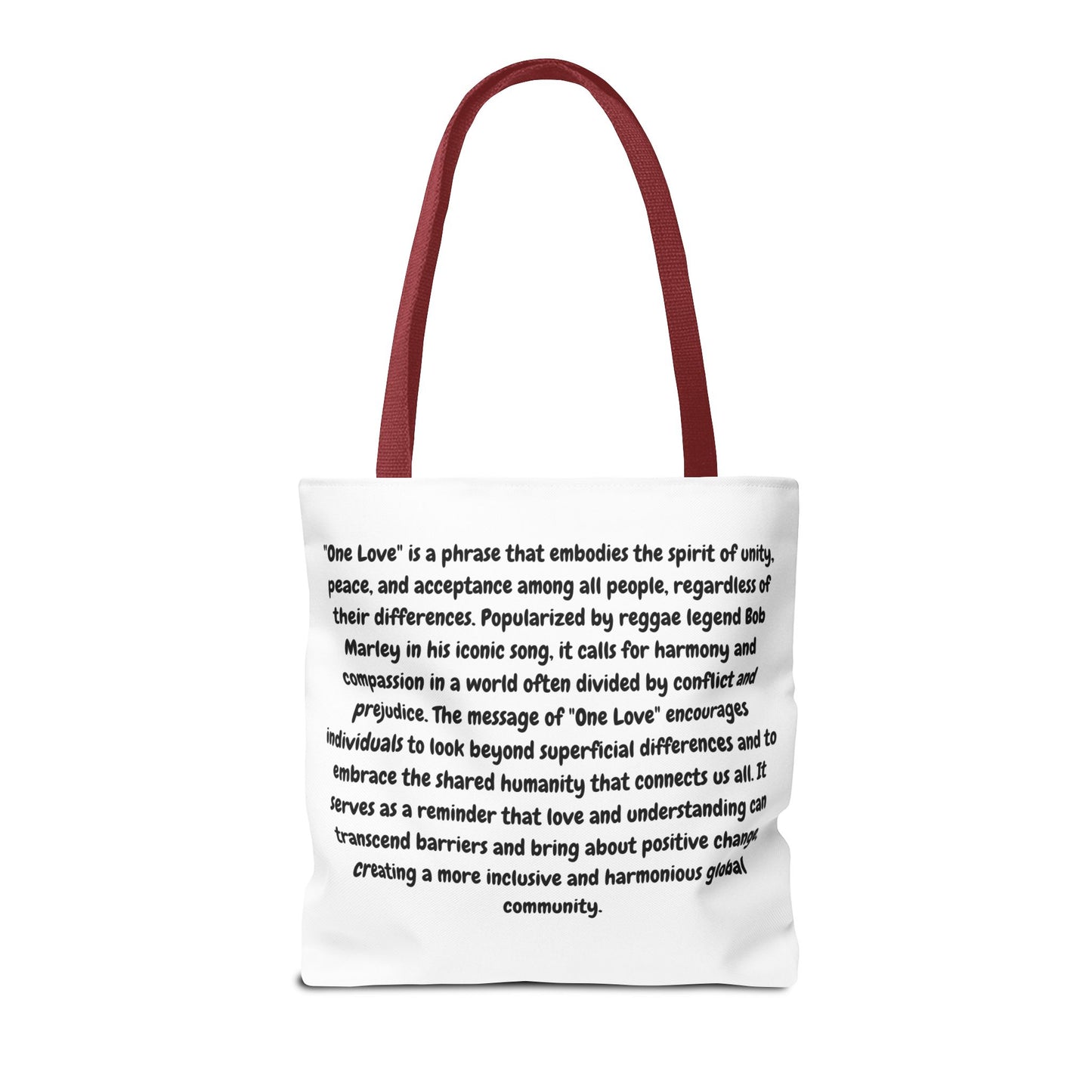 One Love Tote Bag - Celebrate Unity and Positivity
