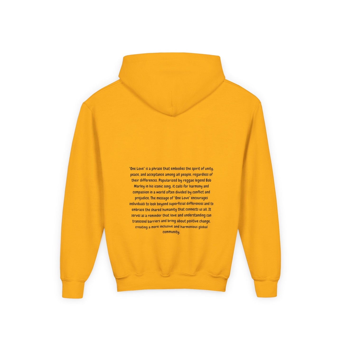 Youth Heavy Blend Hooded Sweatshirt - One Love Graphic