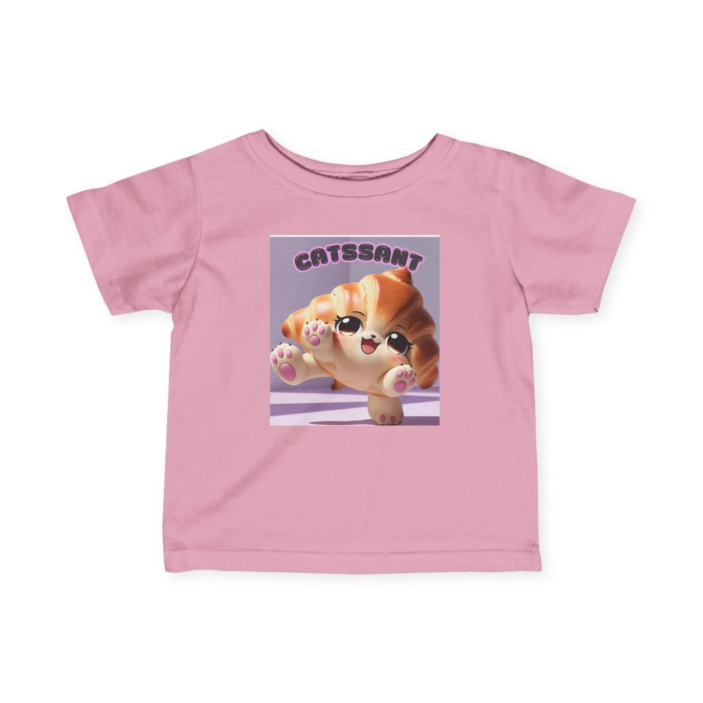 Cute croissant that looks like a Cat-Themed Infant Tee – Perfect for Animal Lovers