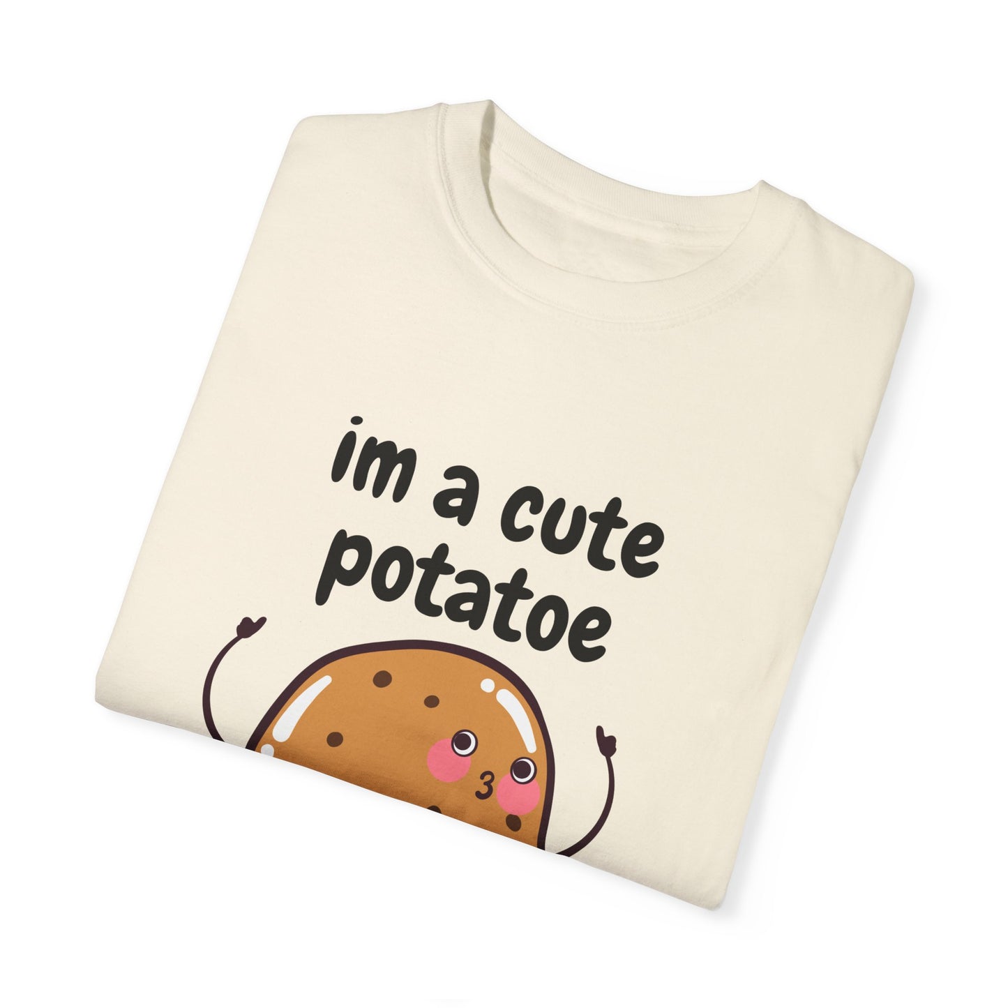 Cute Potato Unisex Garment-Dyed T-Shirt - Fun and Whimsical Design