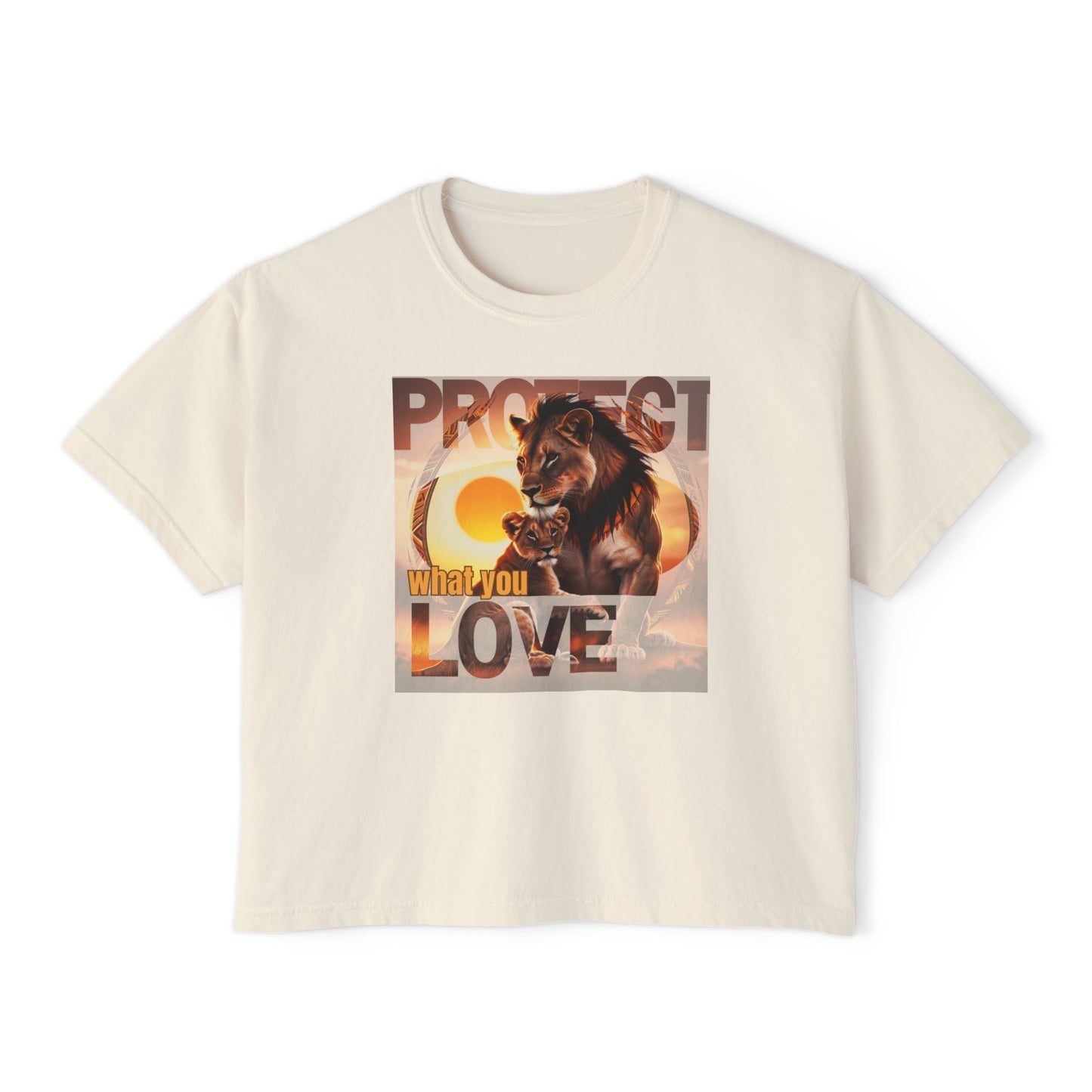 Women's Boxy Tee - Protect What You Love Graphic Tee