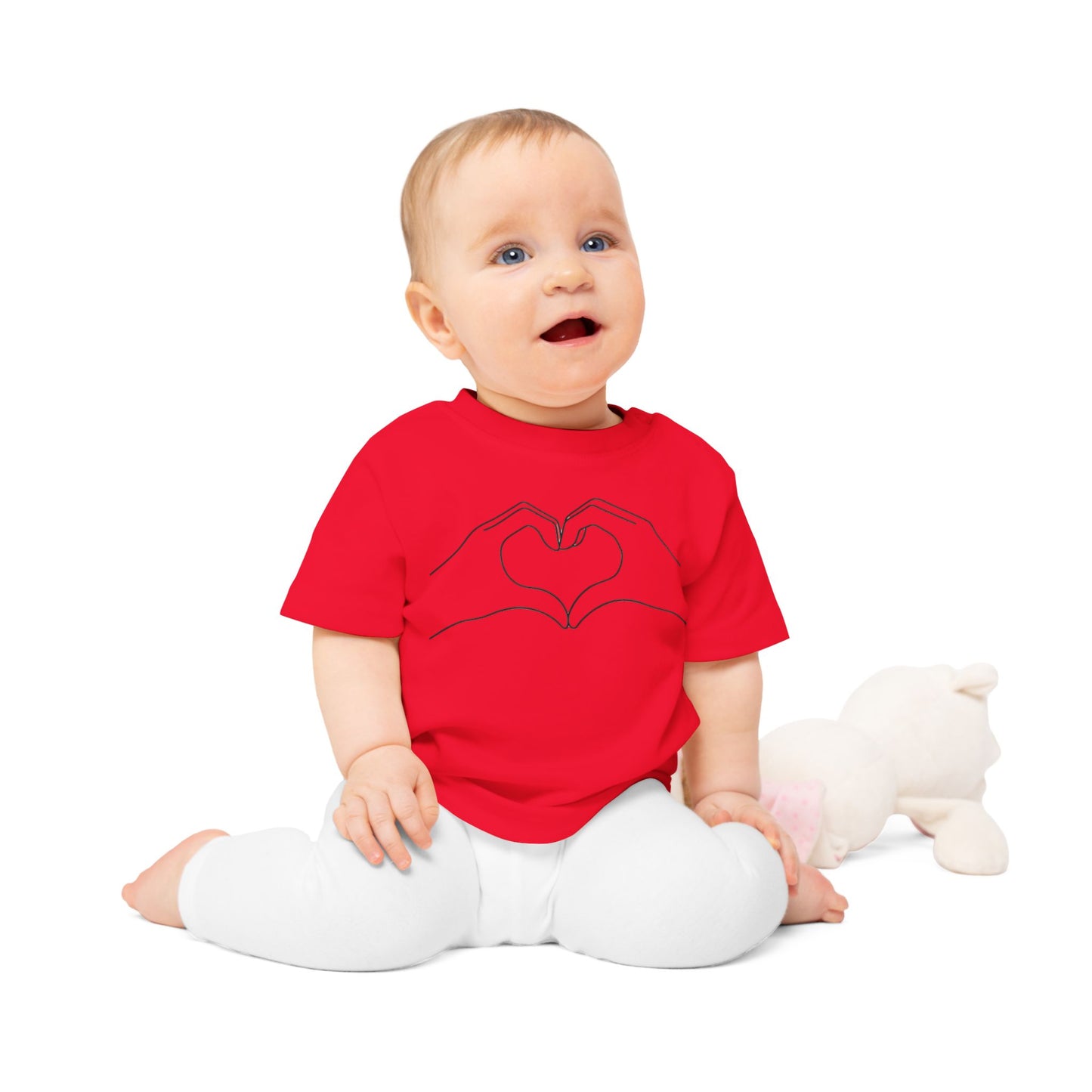 Baby T-Shirt Spread Love Heart Hands Design