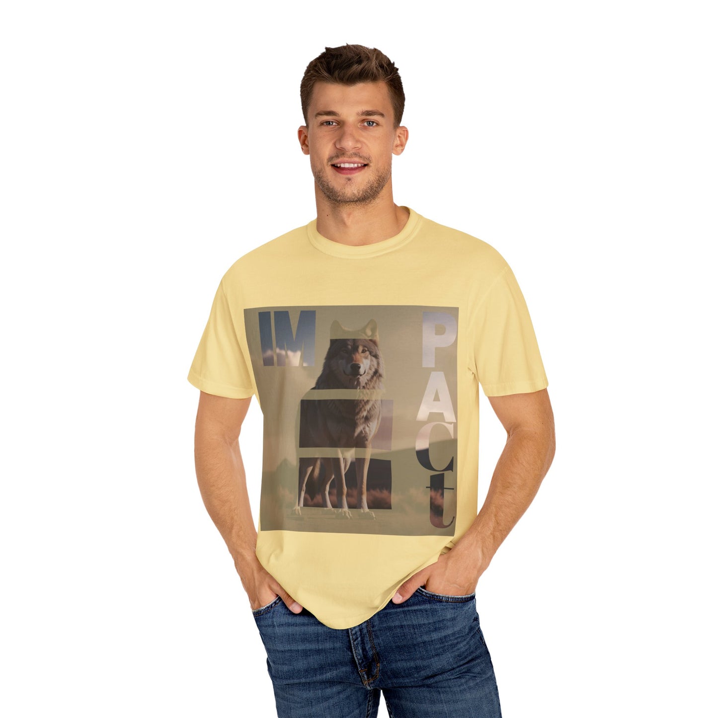 Im pact Wolf Unisex Garment-Dyed T-shirt - Nature Inspired Graphic Tee