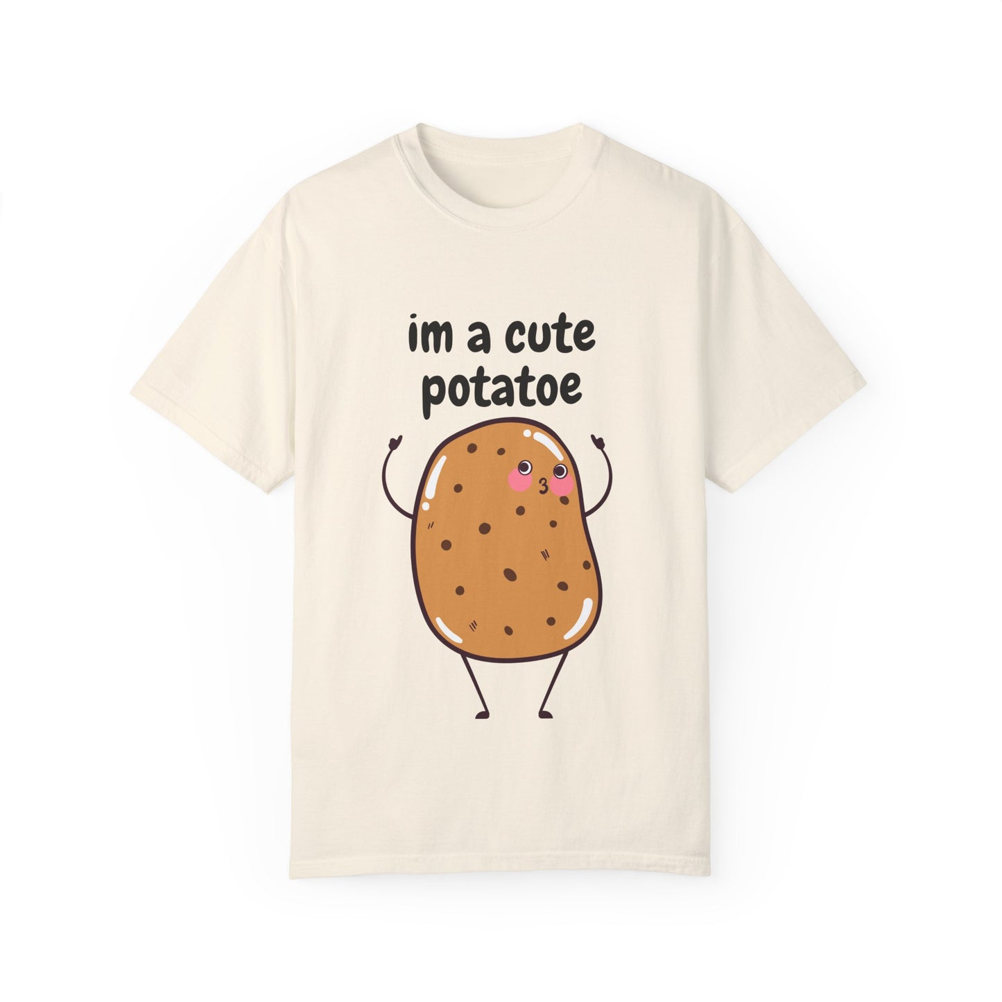 Cute Potato Unisex Garment-Dyed T-Shirt - Fun and Whimsical Design