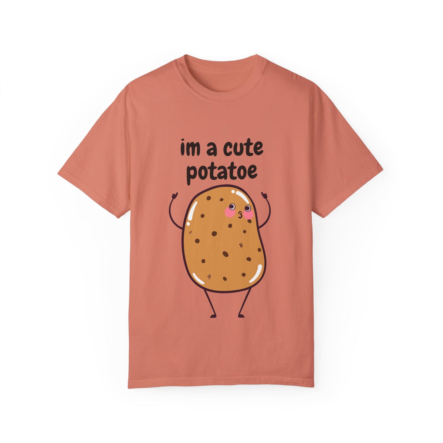 Cute Potato Unisex Garment-Dyed T-Shirt - Fun and Whimsical Design