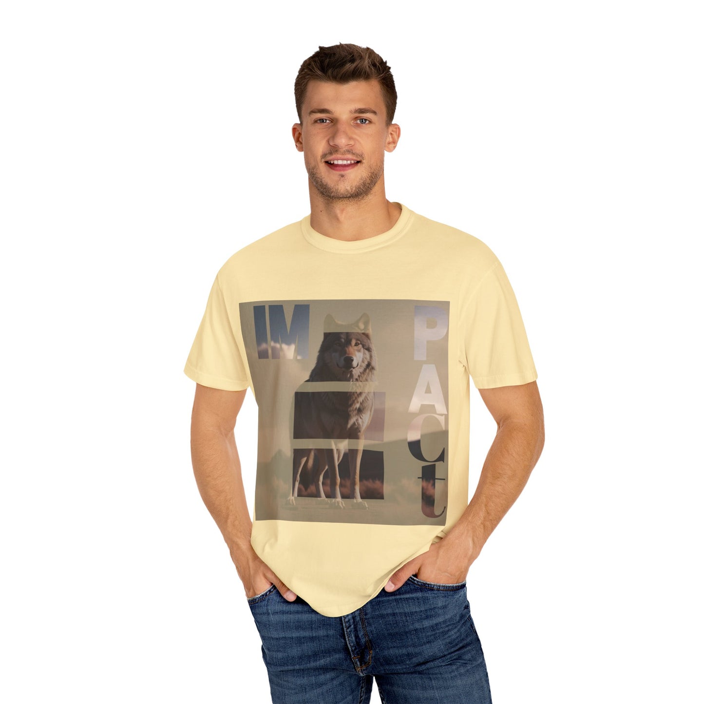 Im pact Wolf Unisex Garment-Dyed T-shirt - Nature Inspired Graphic Tee