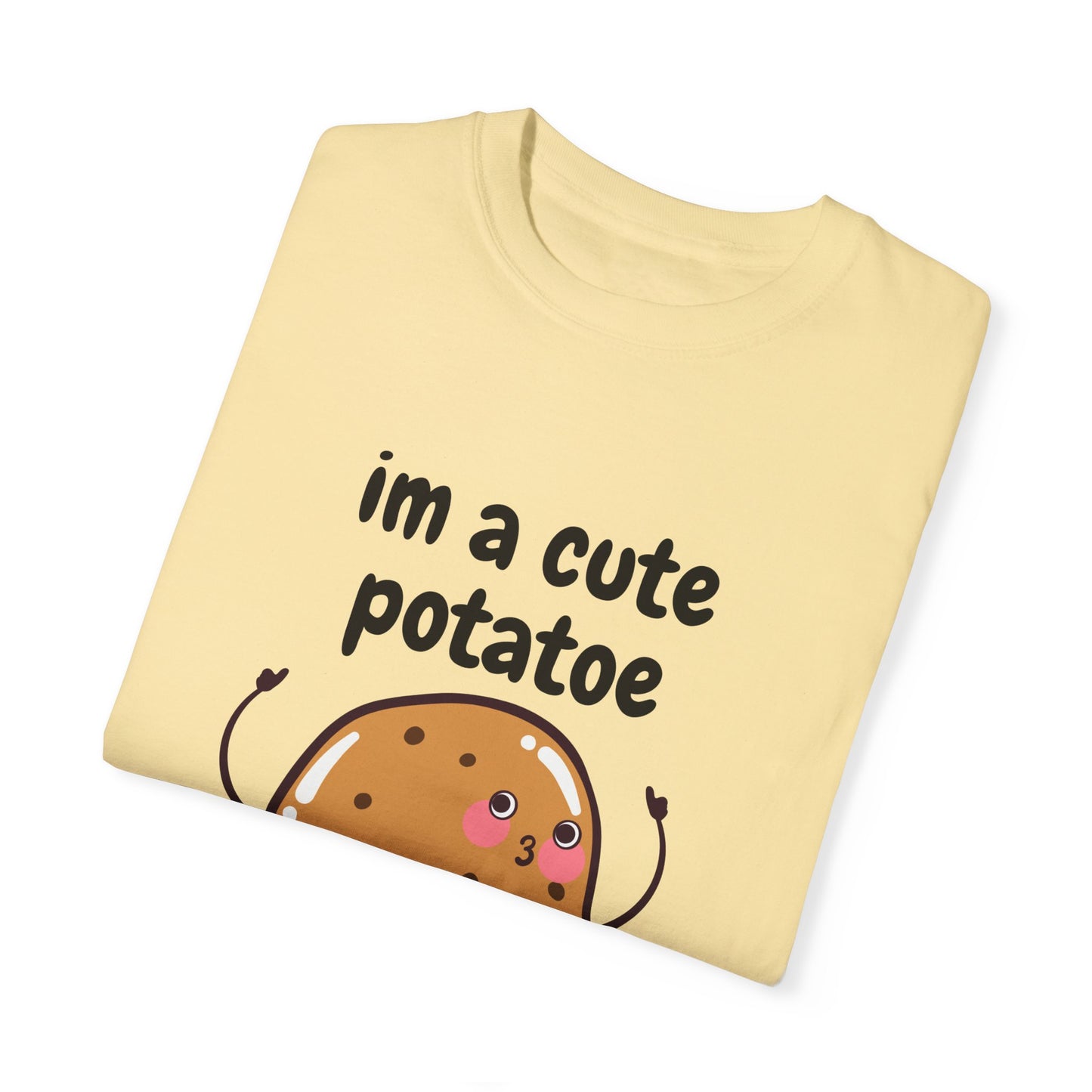Cute Potato Unisex Garment-Dyed T-Shirt - Fun and Whimsical Design