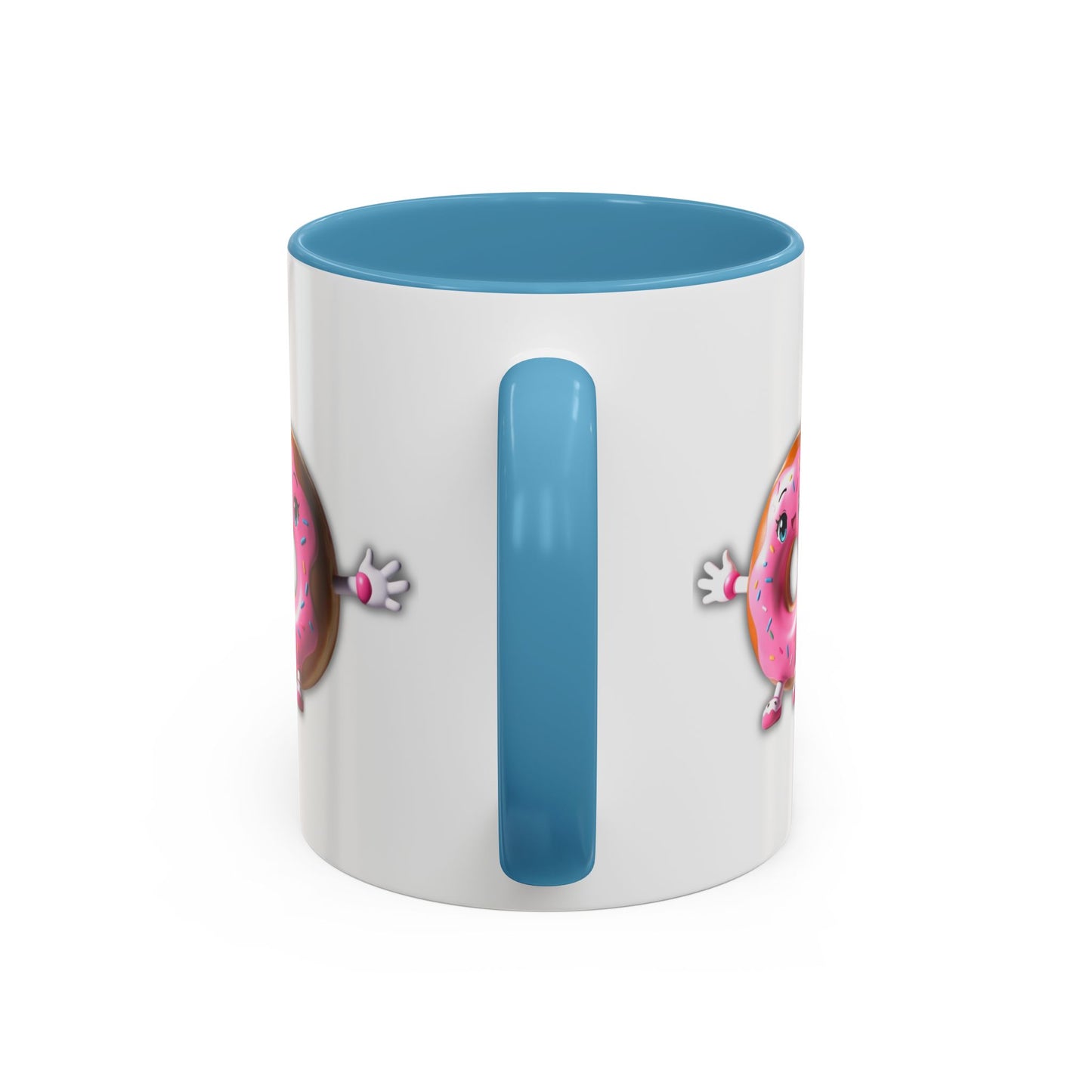 Cute Donut Accent Coffee Mug - I Donut Know - Fun Gift for Coffee Lovers
