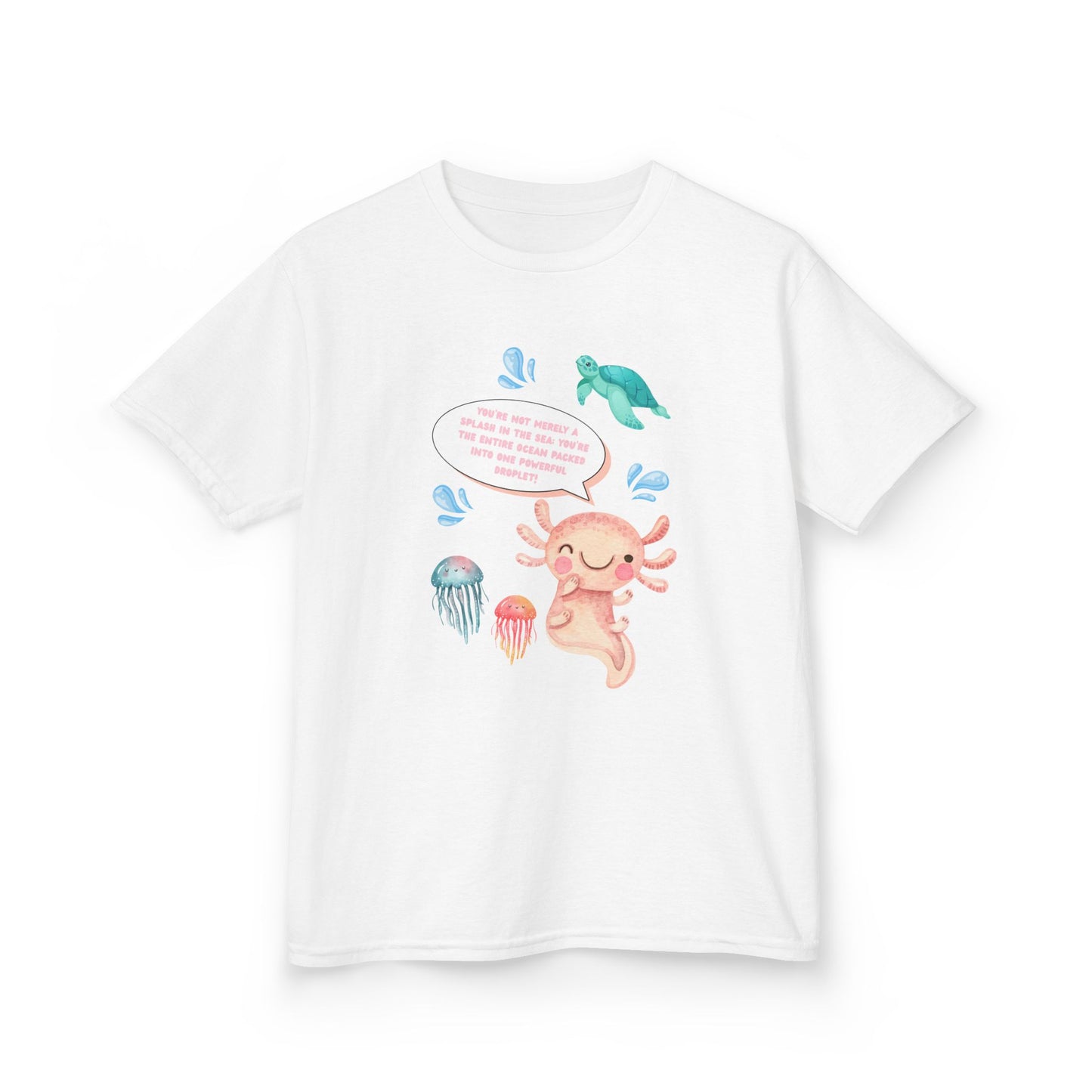 Cute Ocean Creatures Kids Tee - Fun Axolotl Design