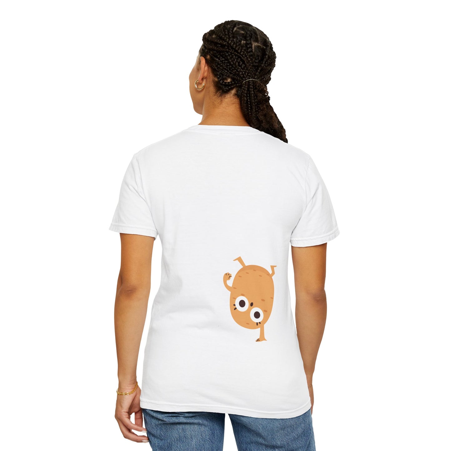Cute Potato Unisex Garment-Dyed T-Shirt - Fun and Whimsical Design