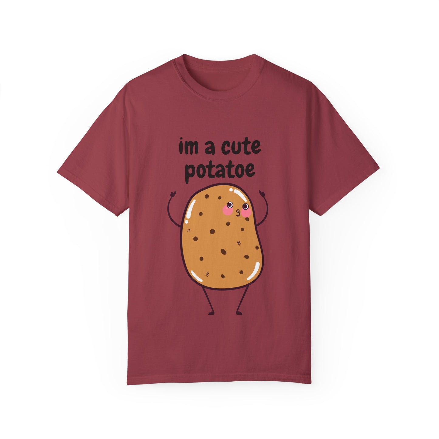 Cute Potato Unisex Garment-Dyed T-Shirt - Fun and Whimsical Design