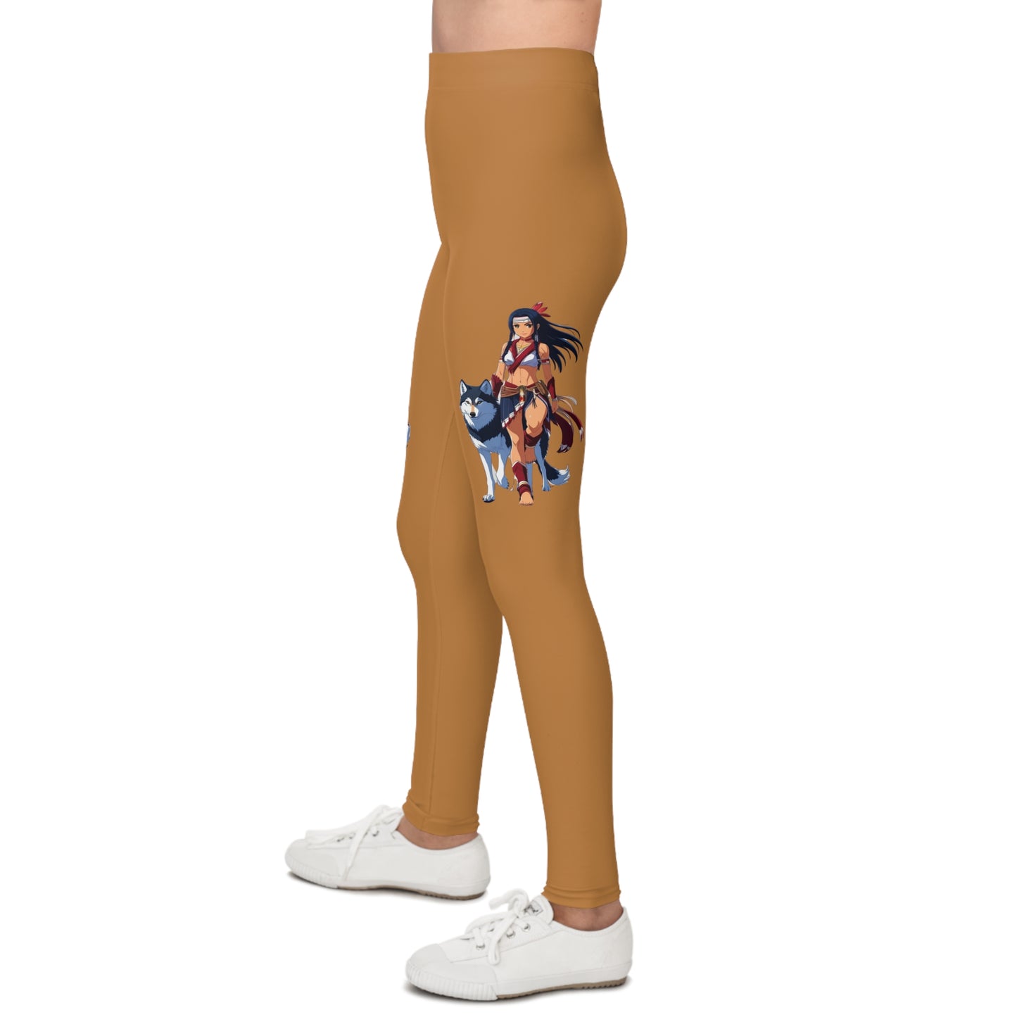 Inspirational Youth Leggings with Warrior Design