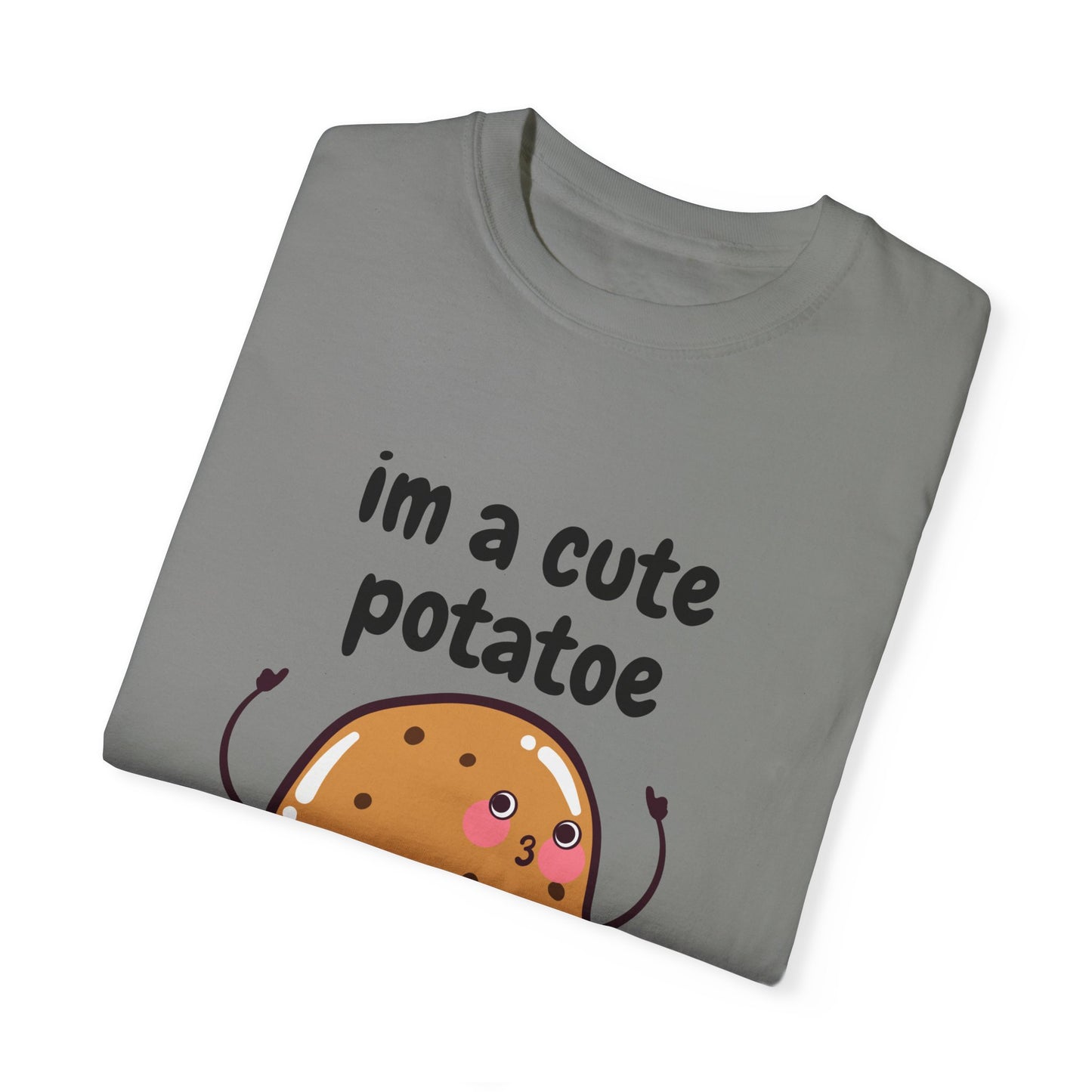 Cute Potato Unisex Garment-Dyed T-Shirt - Fun and Whimsical Design