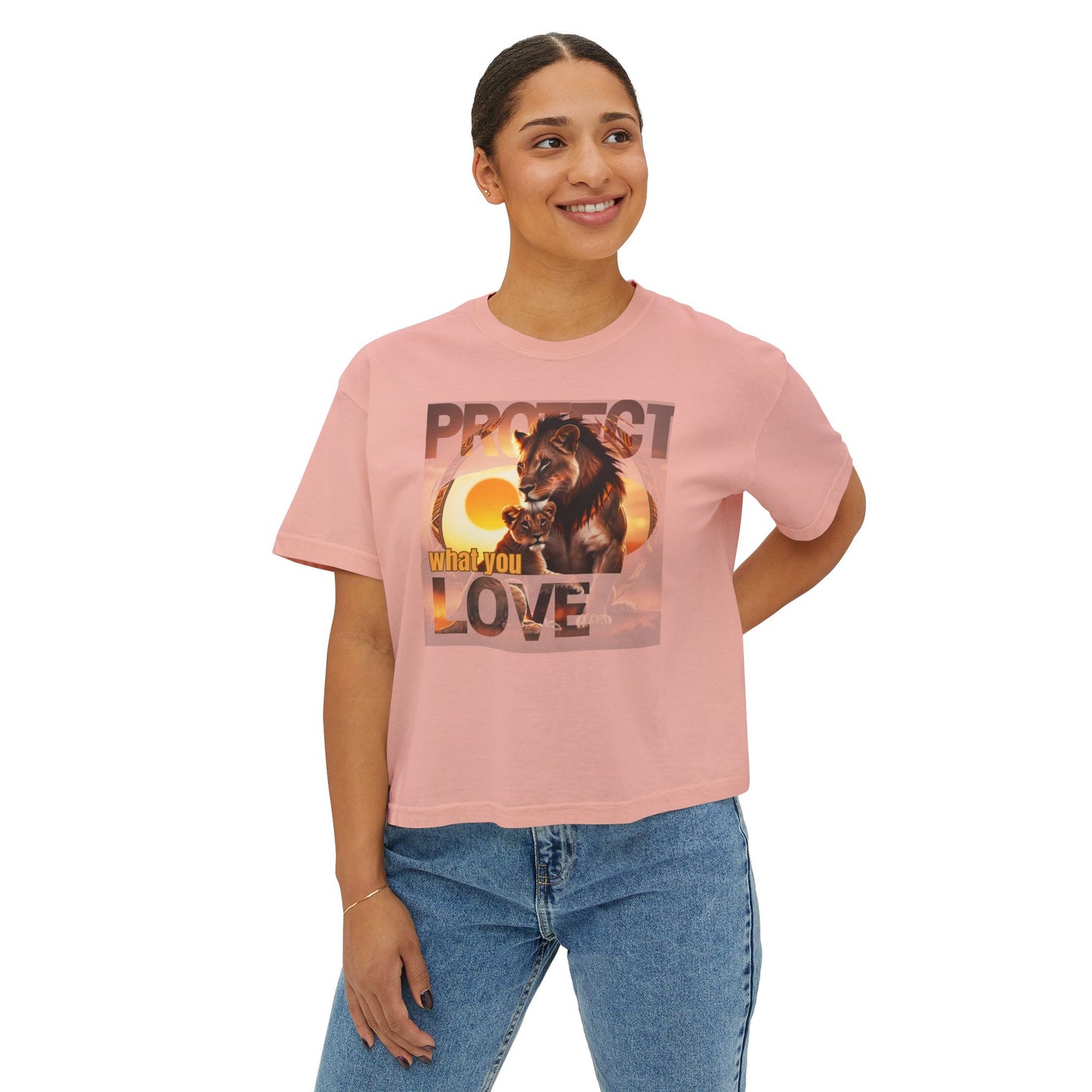 Women's Boxy Tee - Protect What You Love Graphic Tee