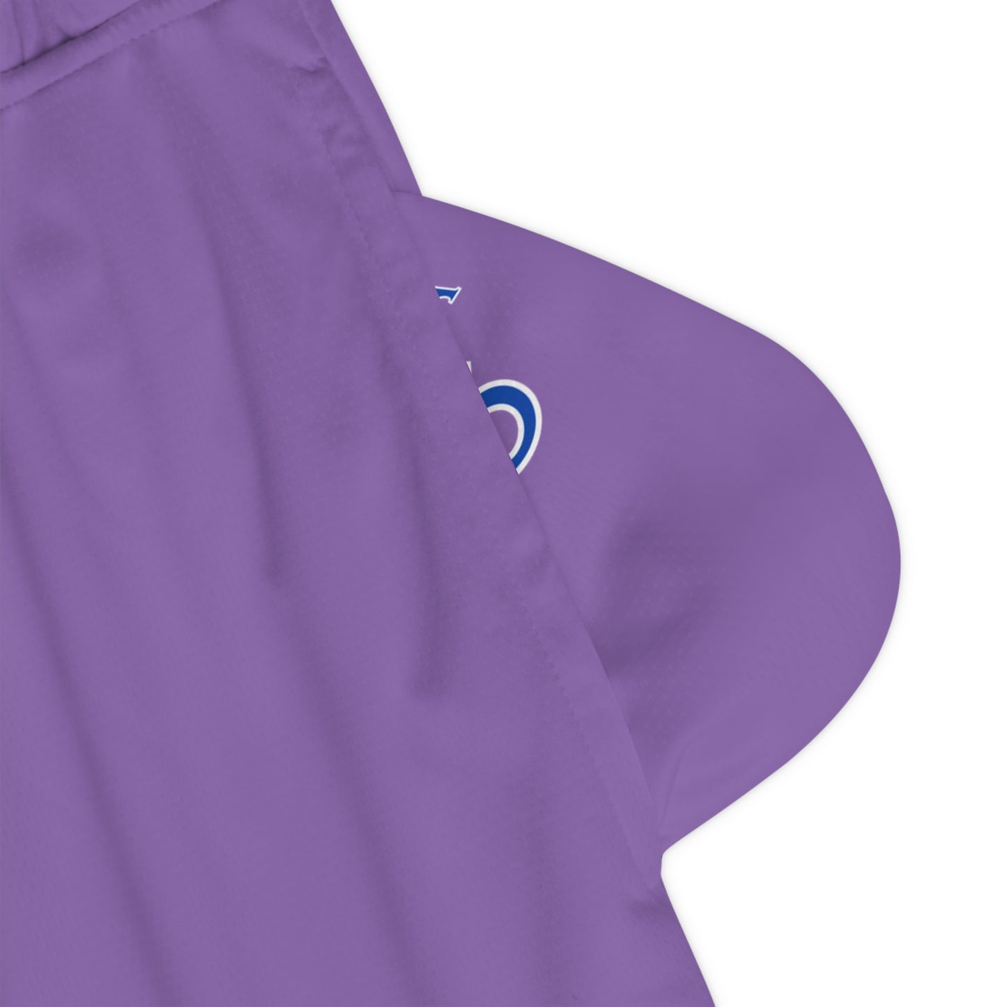 Basketball Rib Shorts with Capybara Design - Purple Sportswear for Kids & Teens