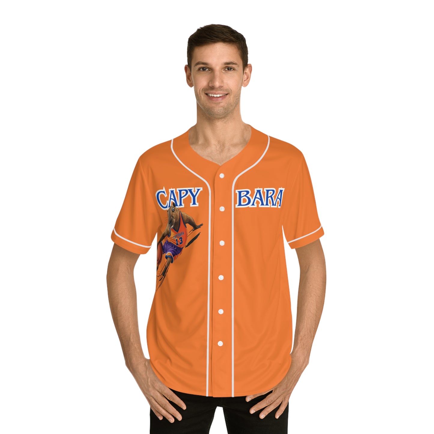 Baseball Jersey - Funny Basketball Capybara Design