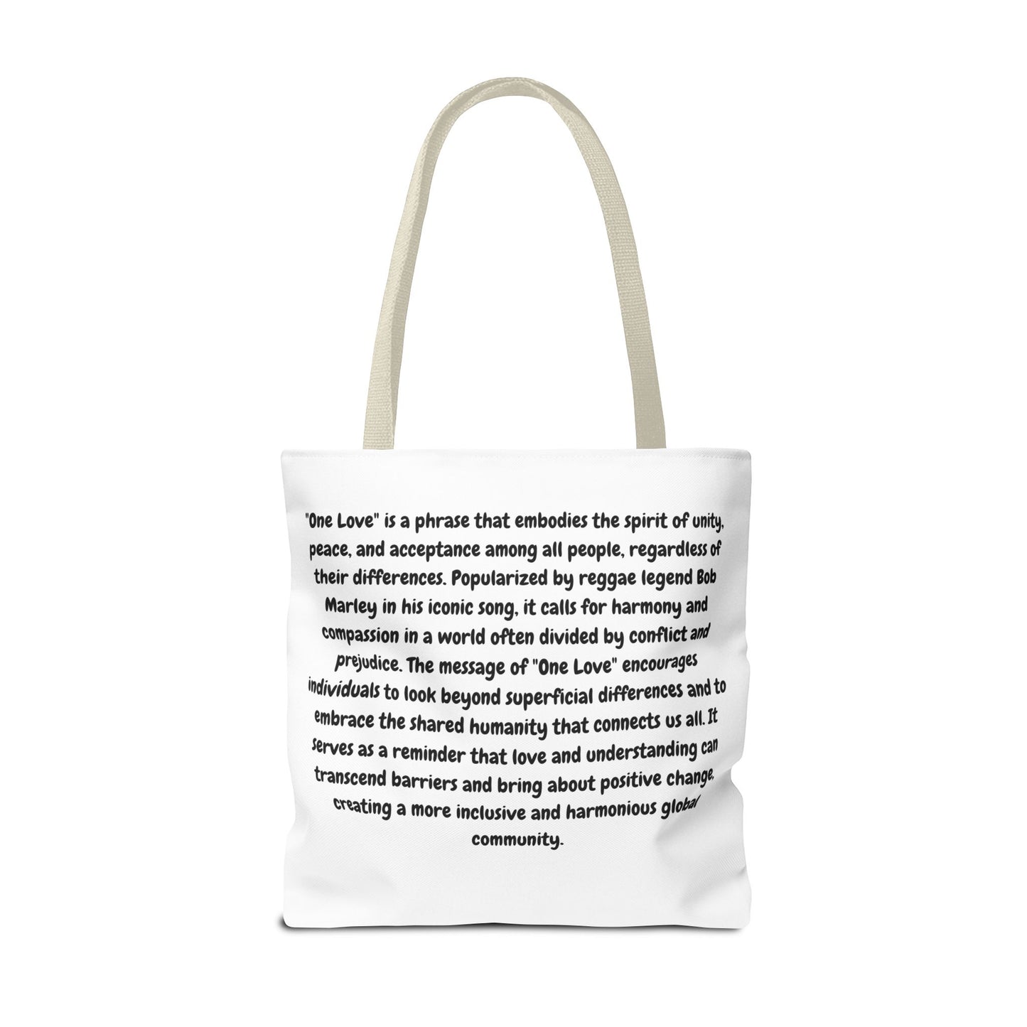 One Love Tote Bag - Celebrate Unity and Positivity