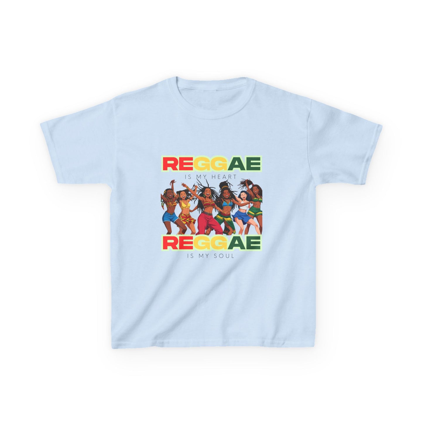 Kids T-Shirt - Reggae Is My Soul Reggae Is My Heart