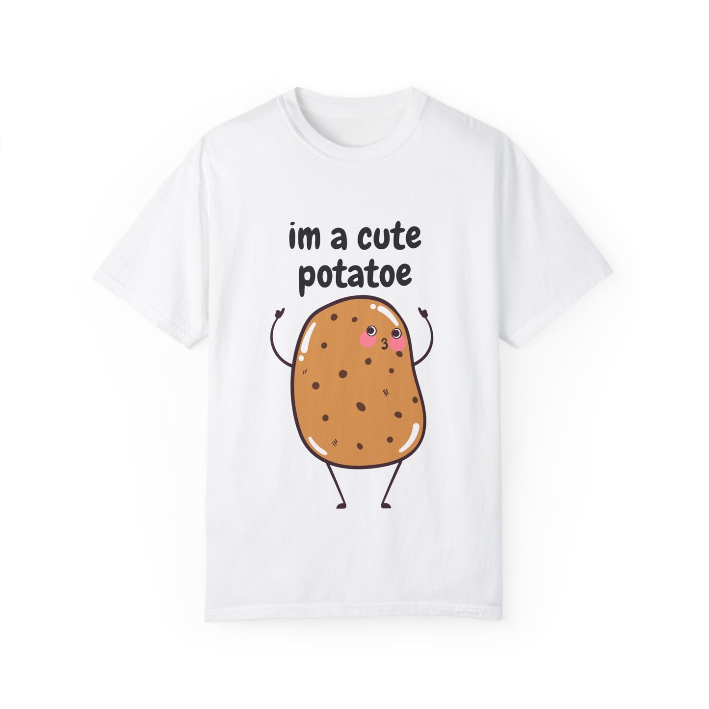 Cute Potato Unisex Garment-Dyed T-Shirt - Fun and Whimsical Design