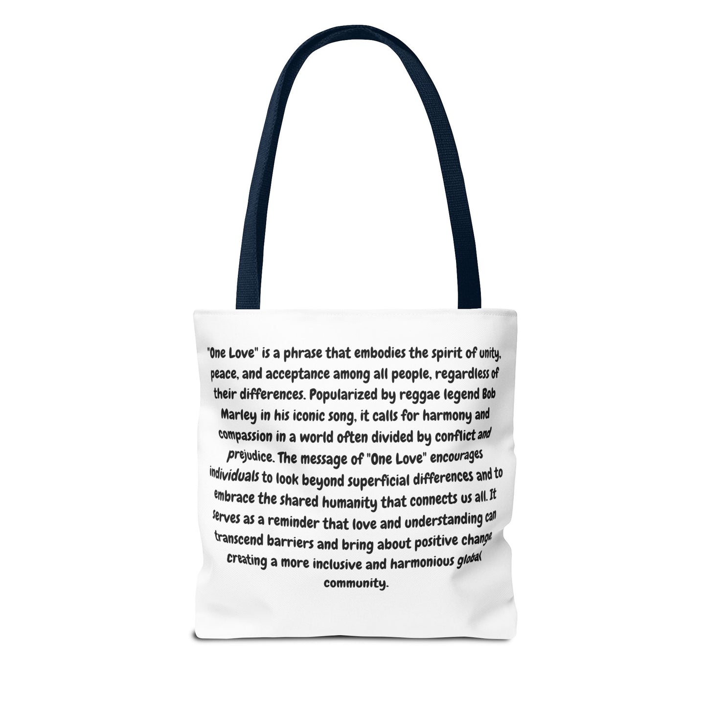 One Love Tote Bag - Celebrate Unity and Positivity