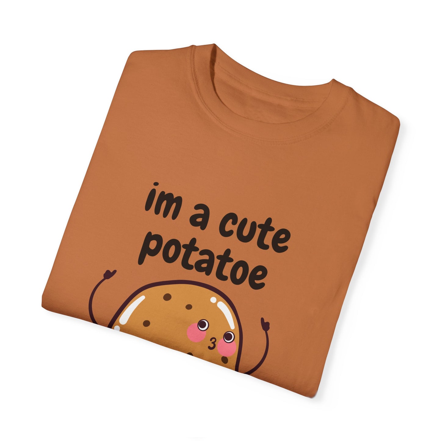 Cute Potato Unisex Garment-Dyed T-Shirt - Fun and Whimsical Design