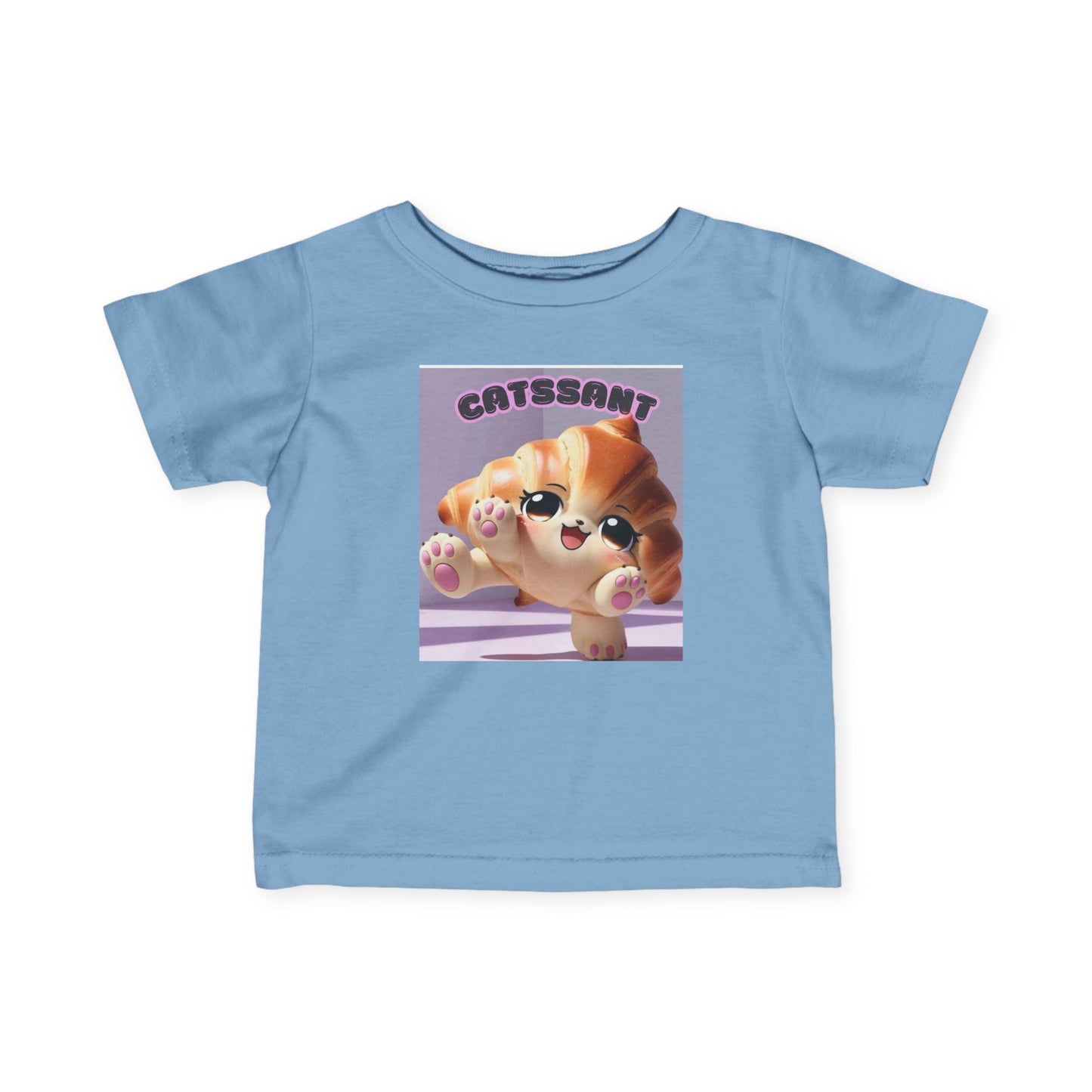 Cute croissant that looks like a Cat-Themed Infant Tee – Perfect for Animal Lovers