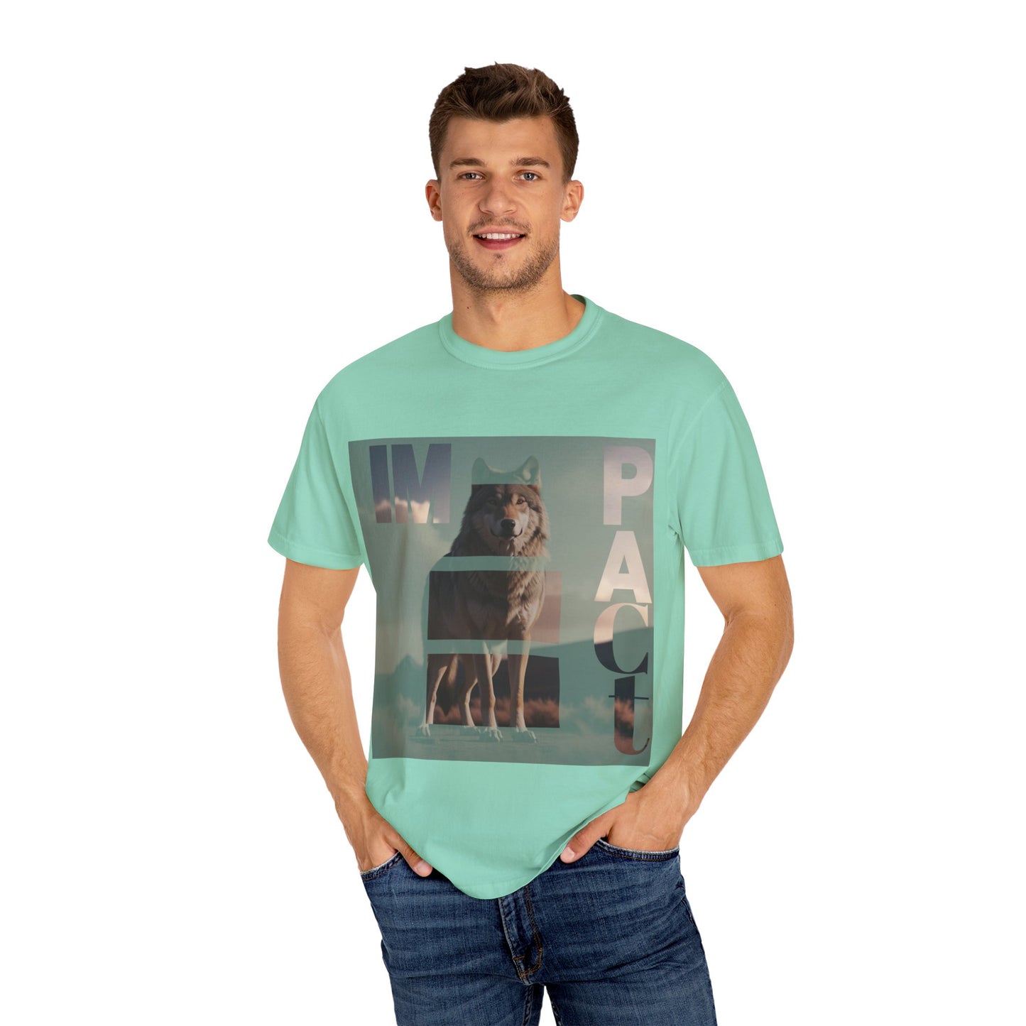 Im pact Wolf Unisex Garment-Dyed T-shirt - Nature Inspired Graphic Tee