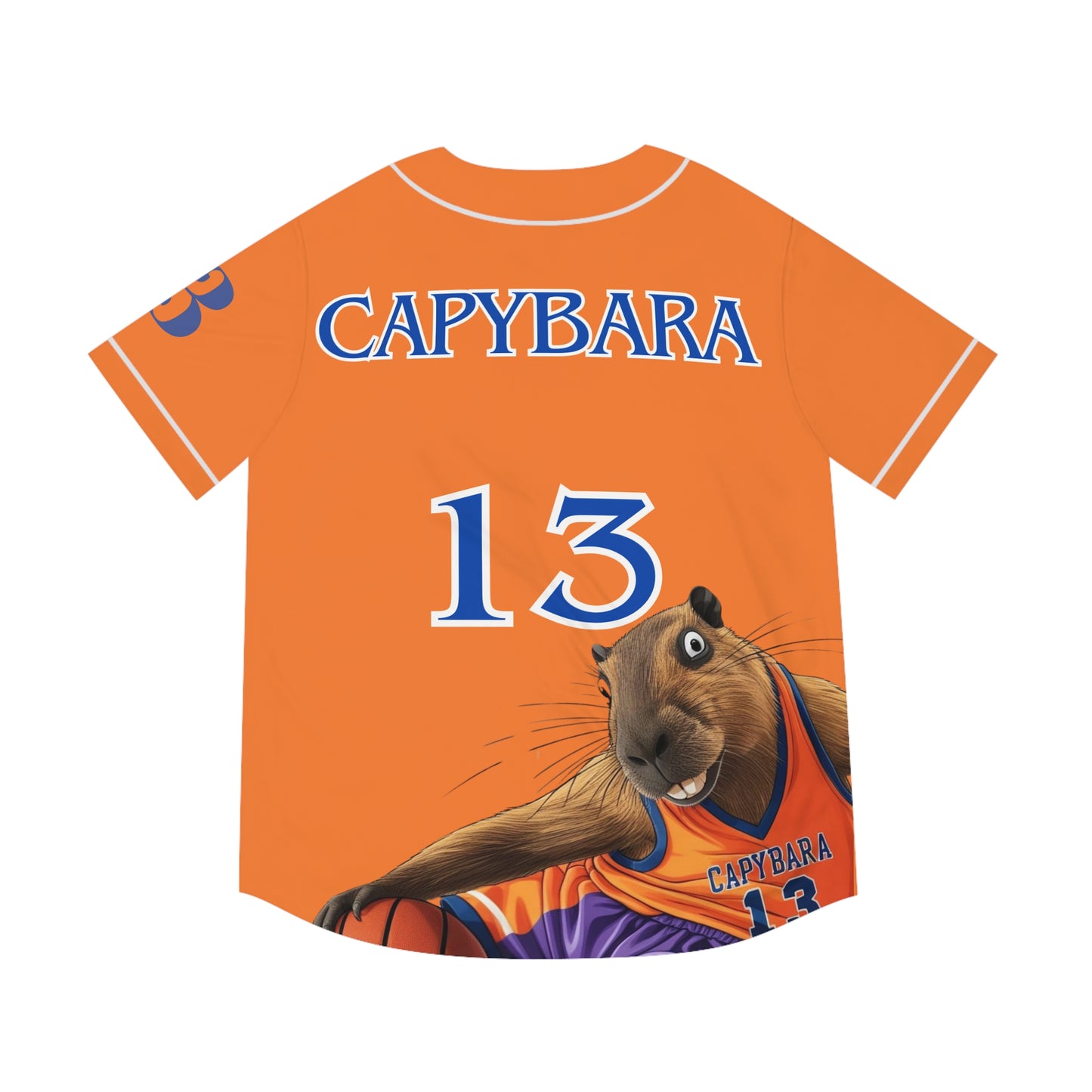 Baseball Jersey - Funny Basketball Capybara Design