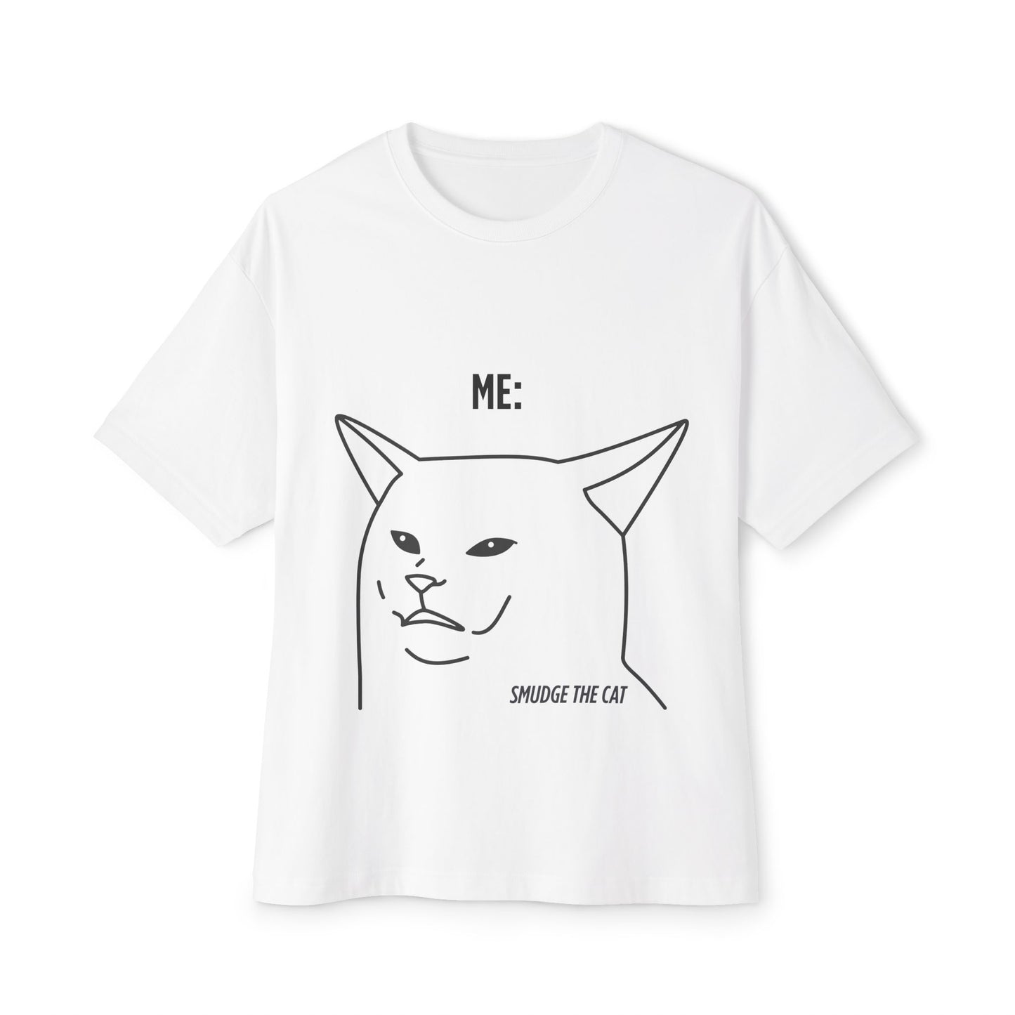Boxy Tee - Funny Meme Cat Smudge Design