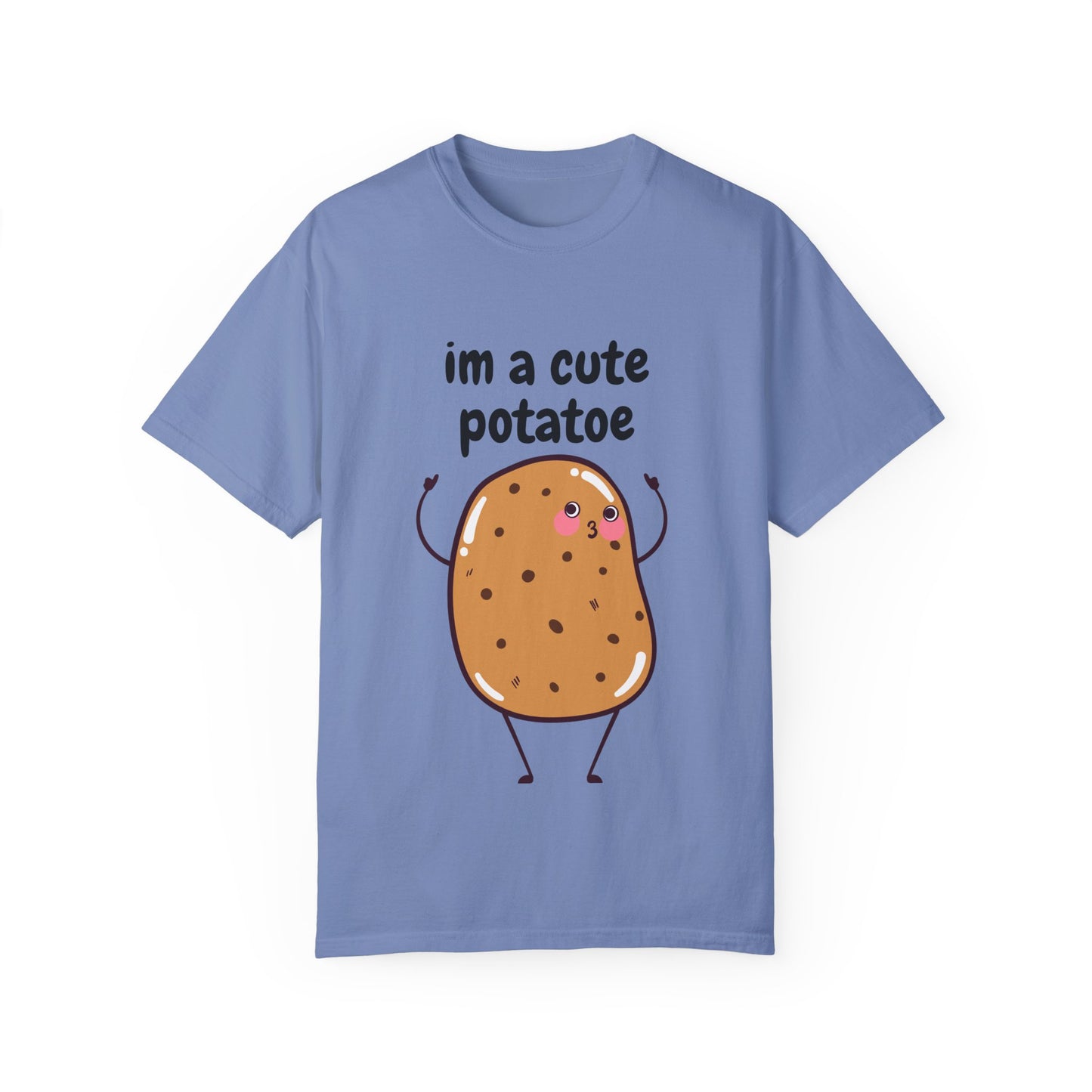 Cute Potato Unisex Garment-Dyed T-Shirt - Fun and Whimsical Design