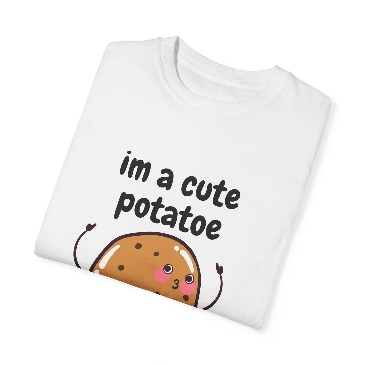 Cute Potato Unisex Garment-Dyed T-Shirt - Fun and Whimsical Design