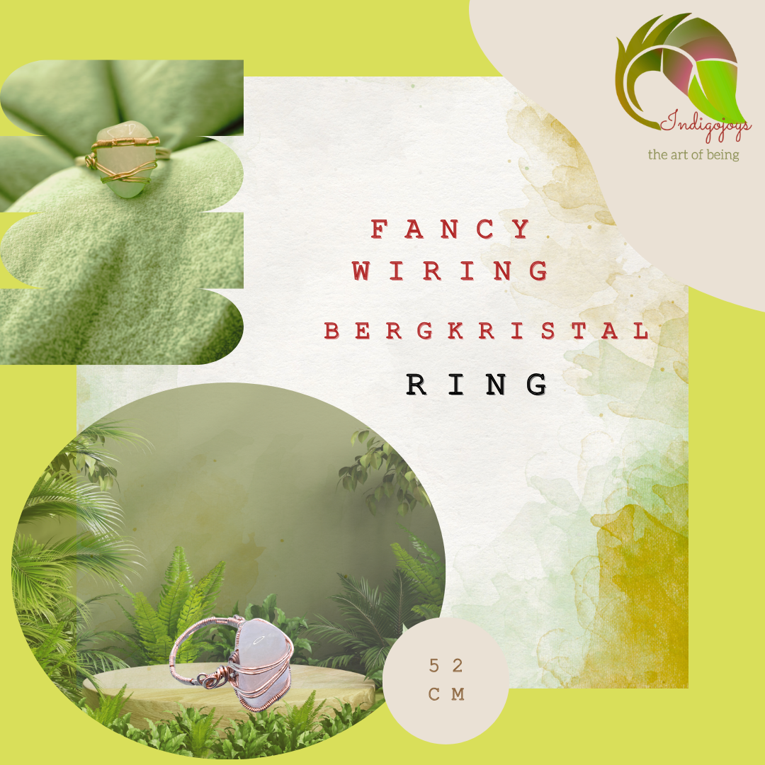 bergkristal fancy wired ring