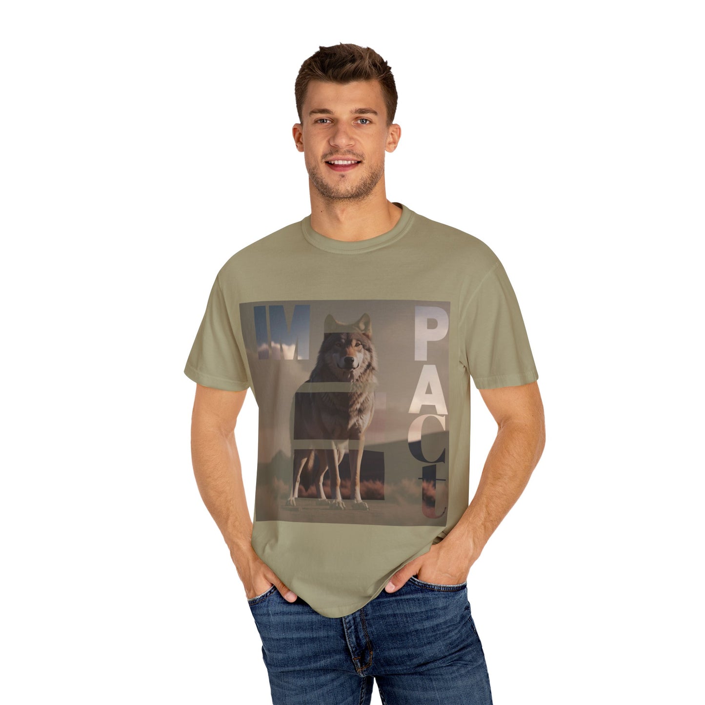 Im pact Wolf Unisex Garment-Dyed T-shirt - Nature Inspired Graphic Tee